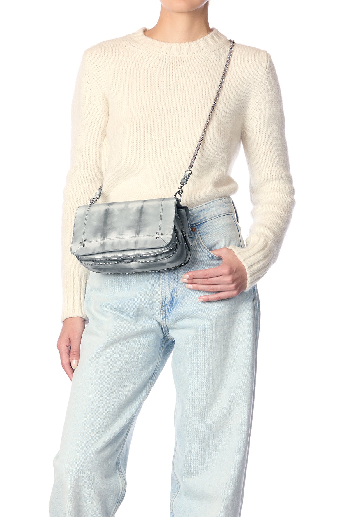 Bobi Bag Grey Tie & dye Lambskin