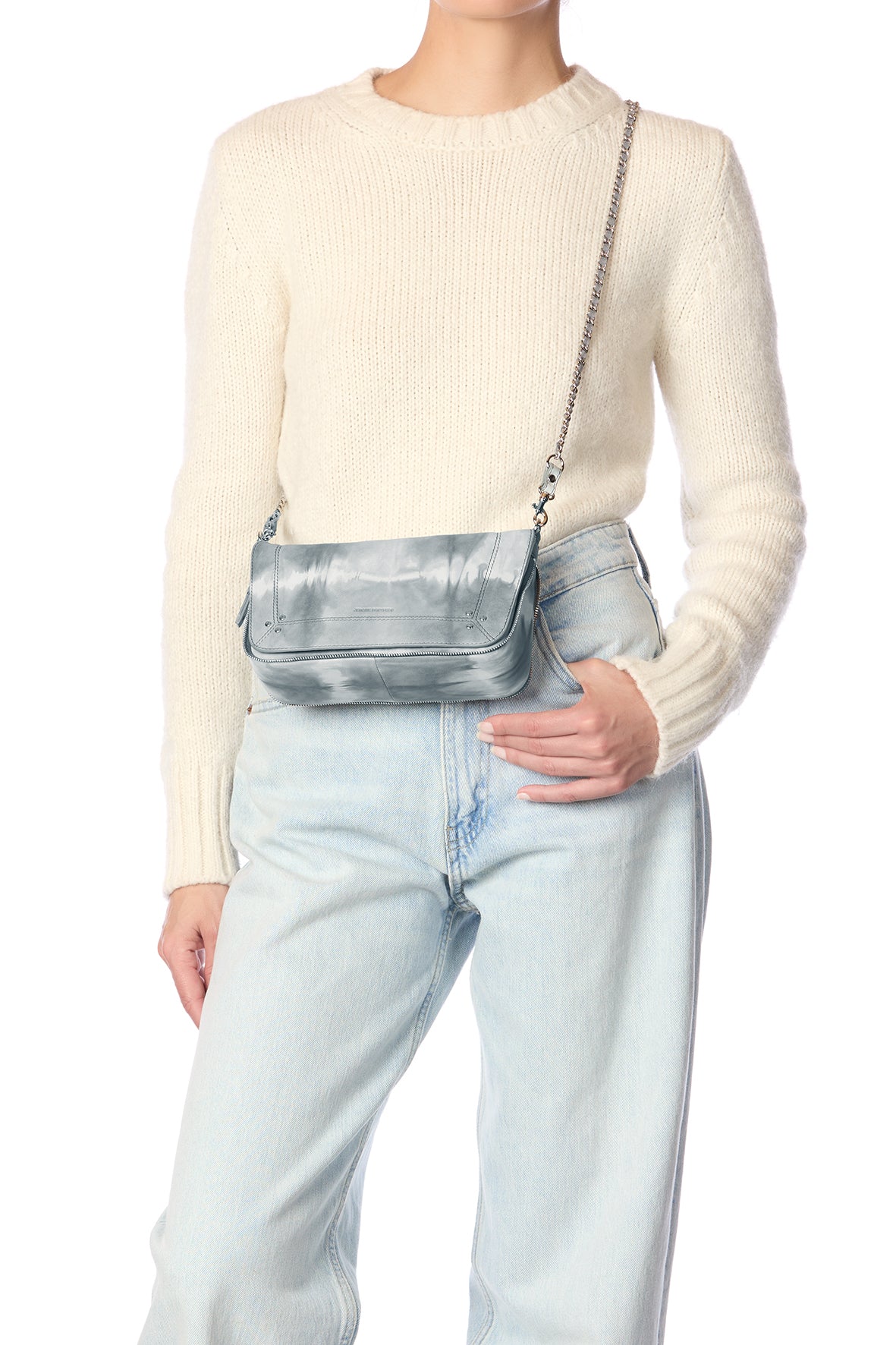 Bobi S Bag Grey Tie & dye Lambskin