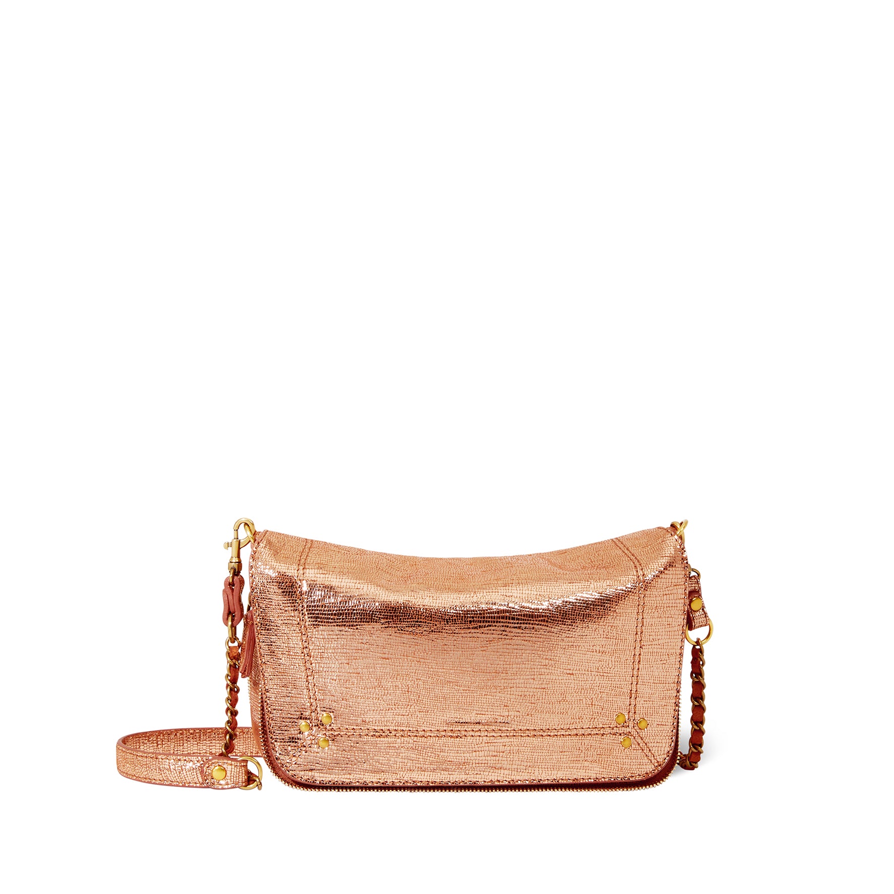 Bobi S Bag Lamé Rose Gold Goatskin