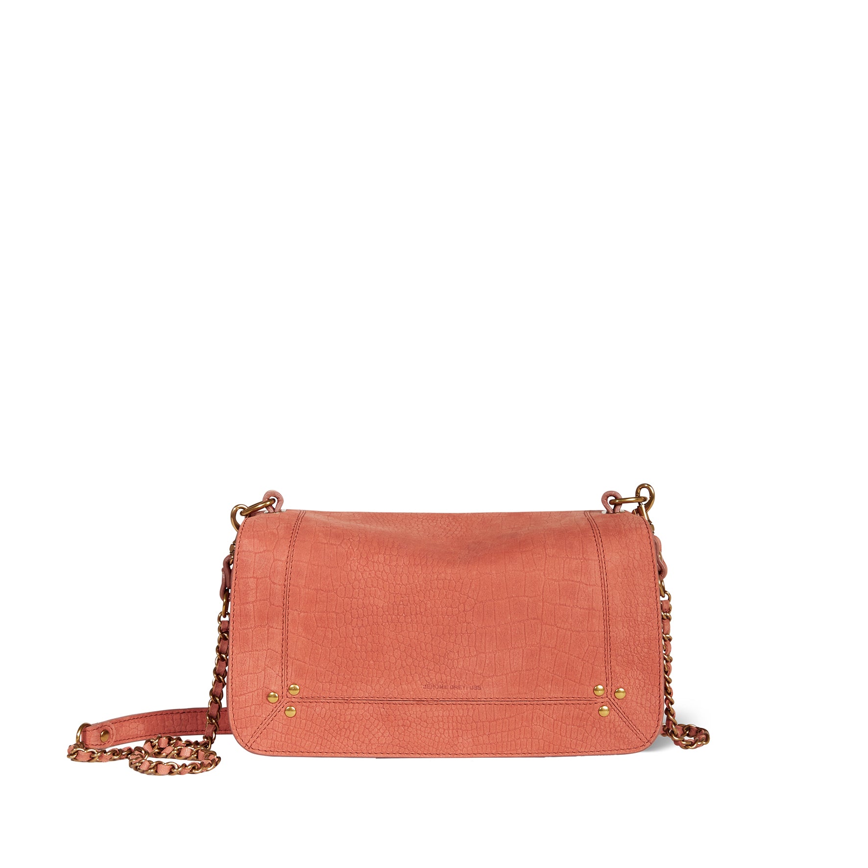 Bobi Bag Imprimé Croco Terracotta taurillon