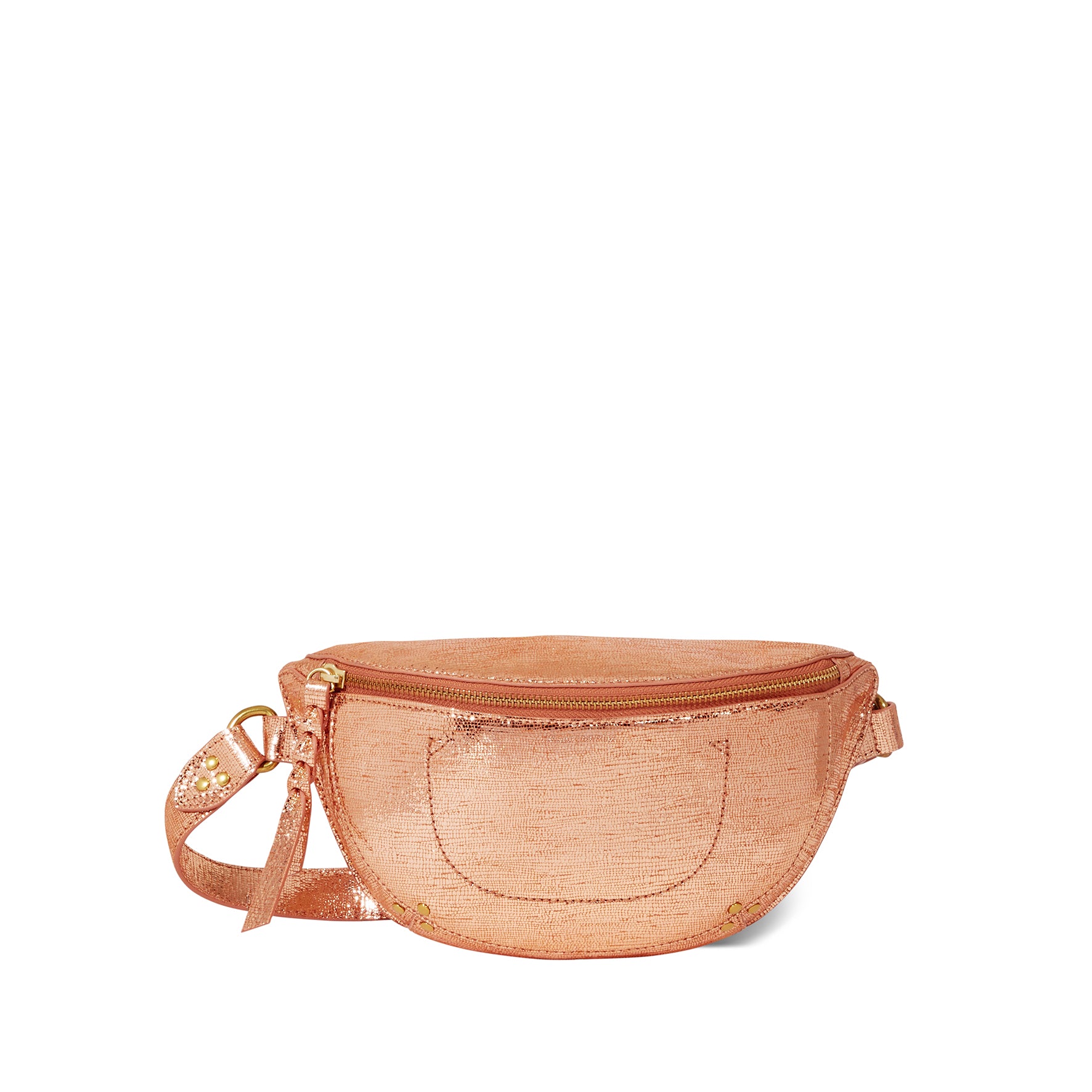 Lino banane Bag Lamé Rose Gold Goatskin