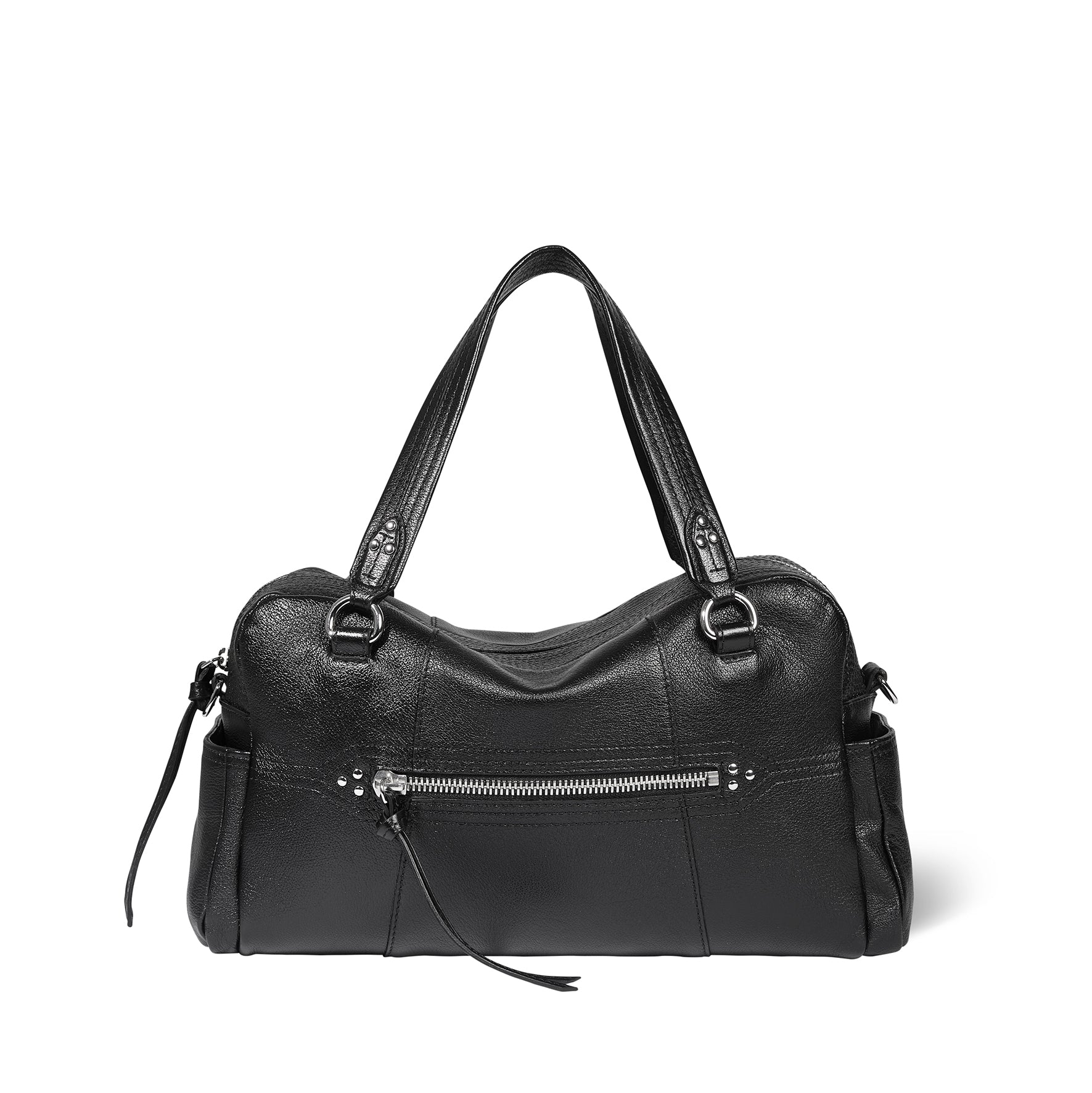 Lucky Bowling Bag Noir Silver Buffaloskin