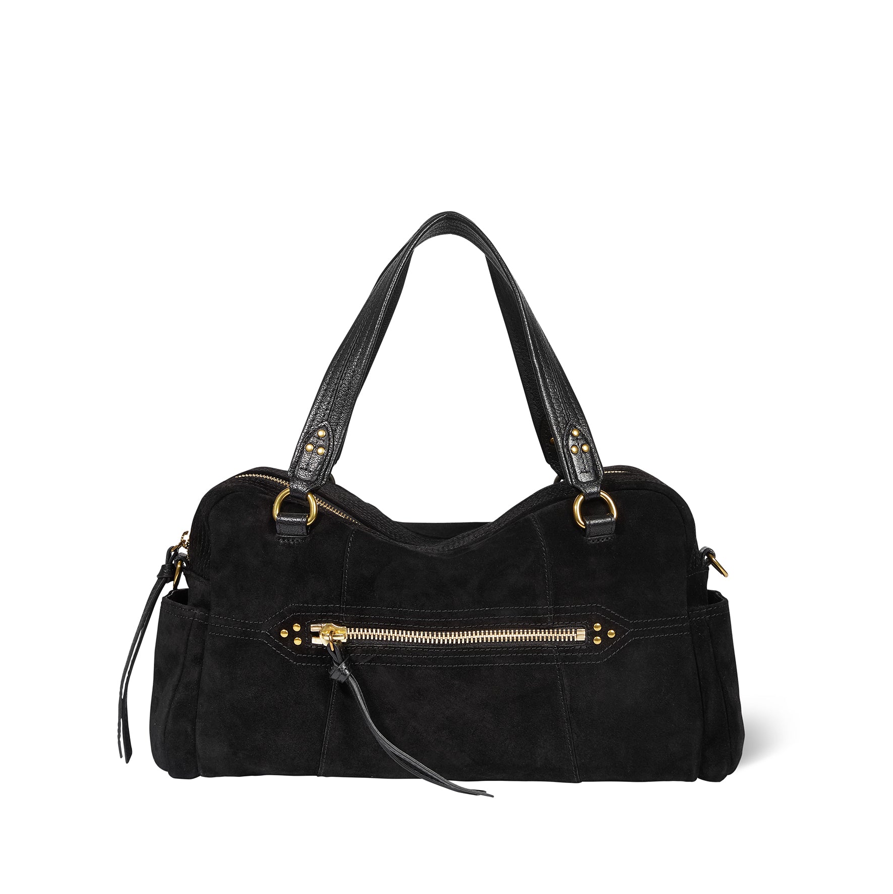 Lucky Bowling Bag Noir Split Suede