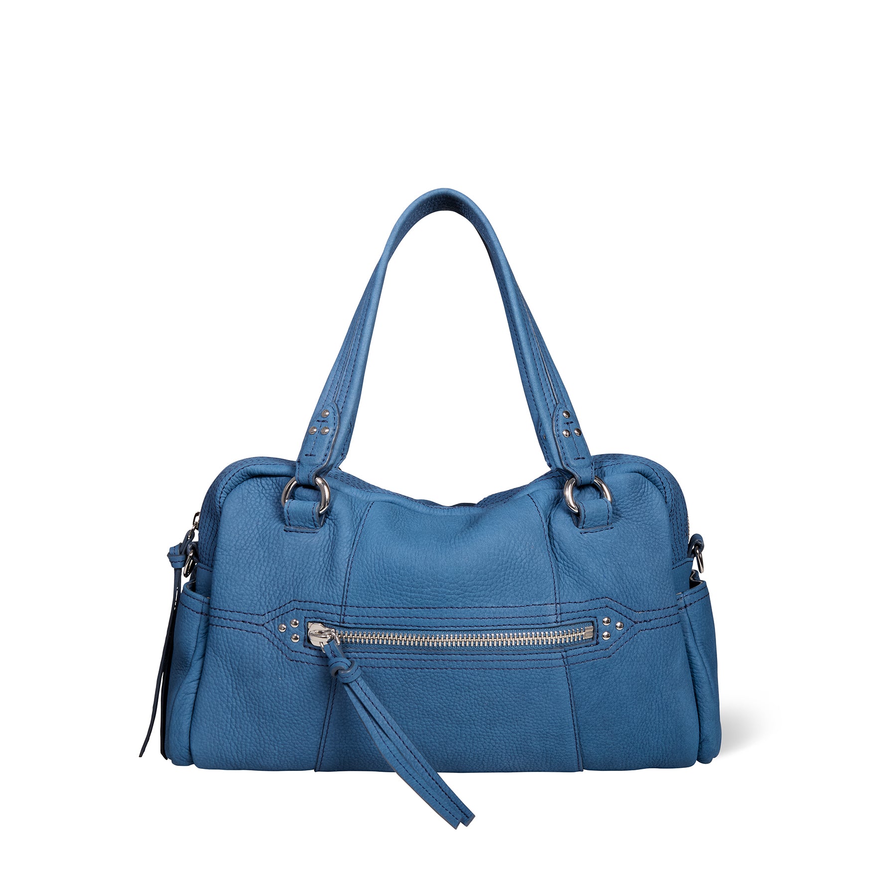 Lucky Bowling Bag Nubuck indigo Cowskin