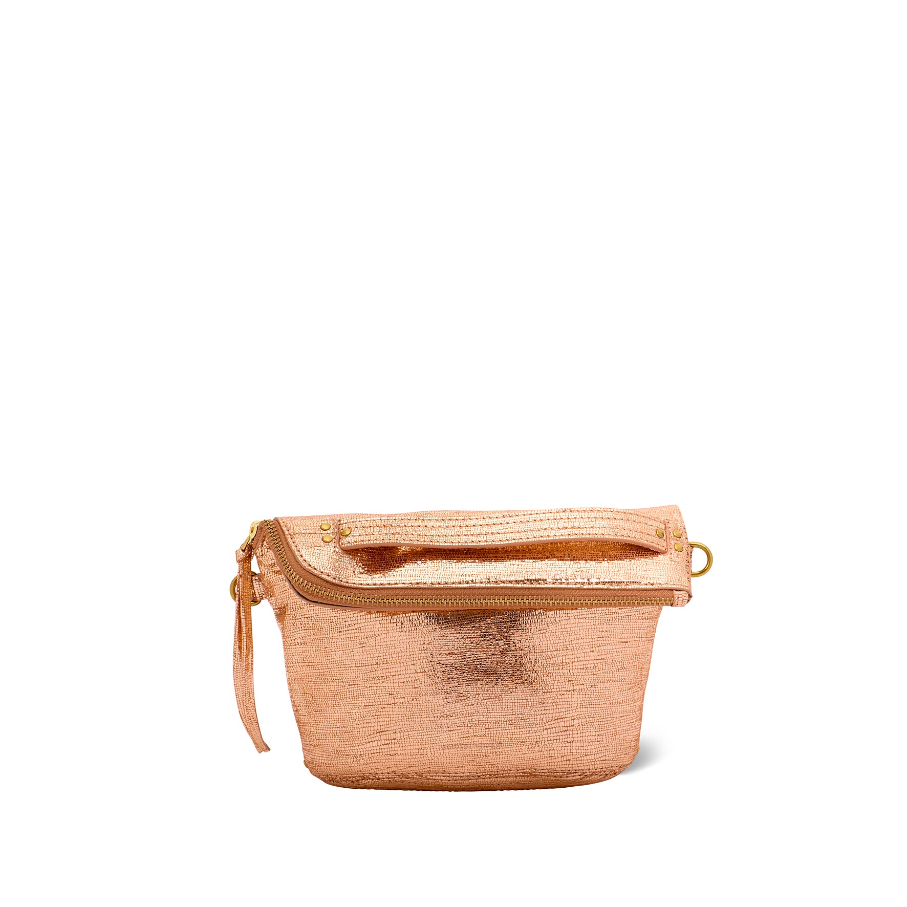 Lucky pochette Lamé Rose Gold Goatskin