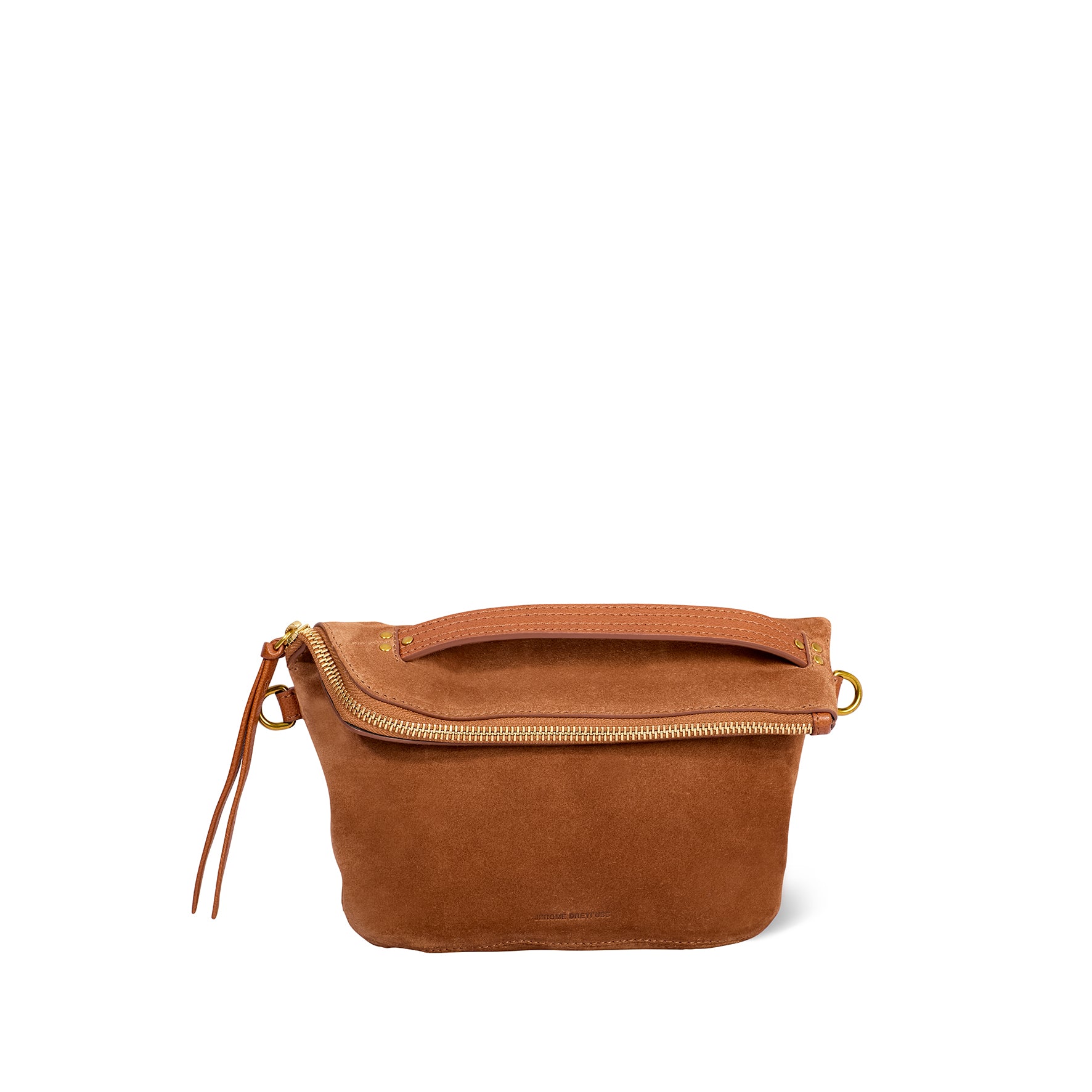 Lucky pochette Caramel Split Suede