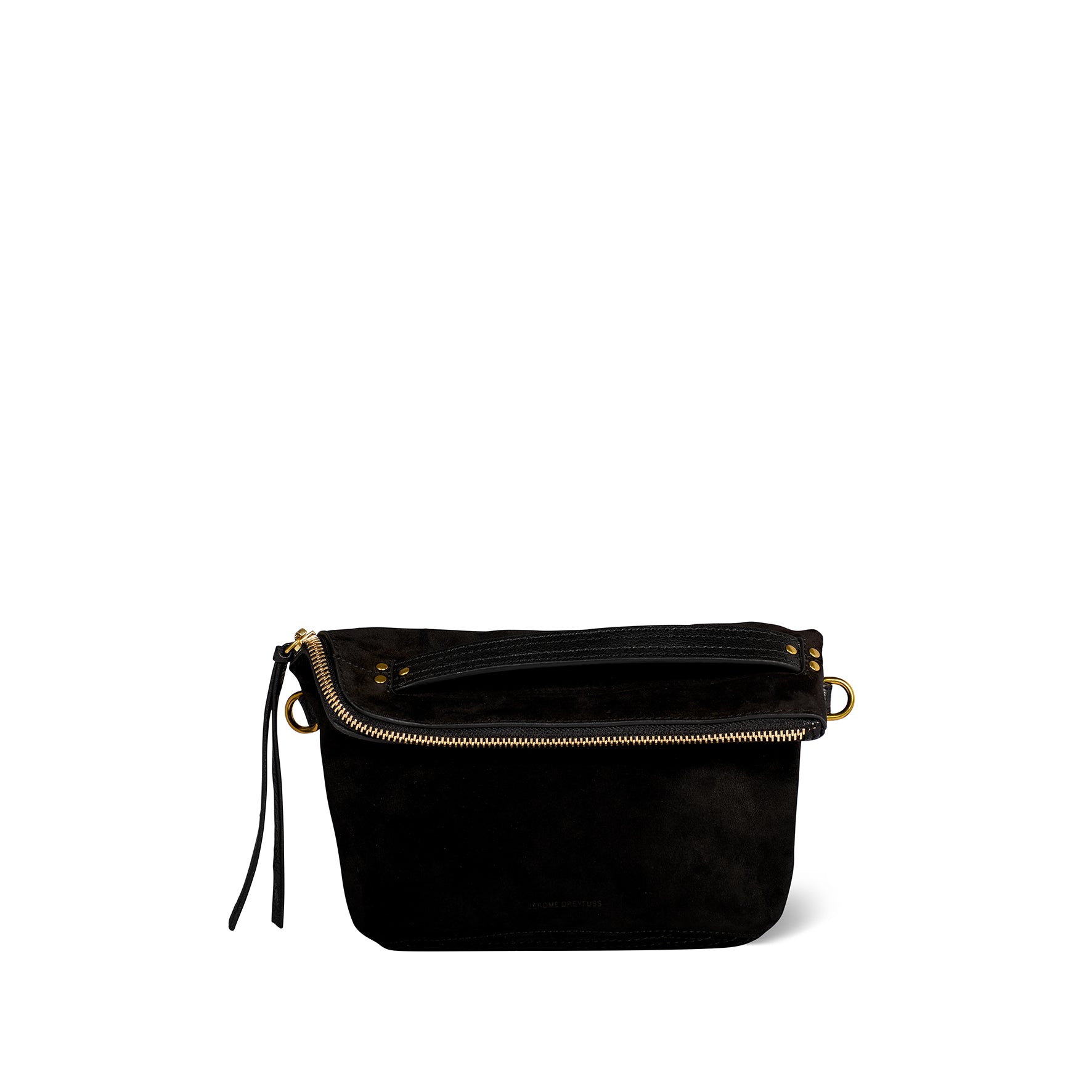 Lucky pochette Noir Split Suede