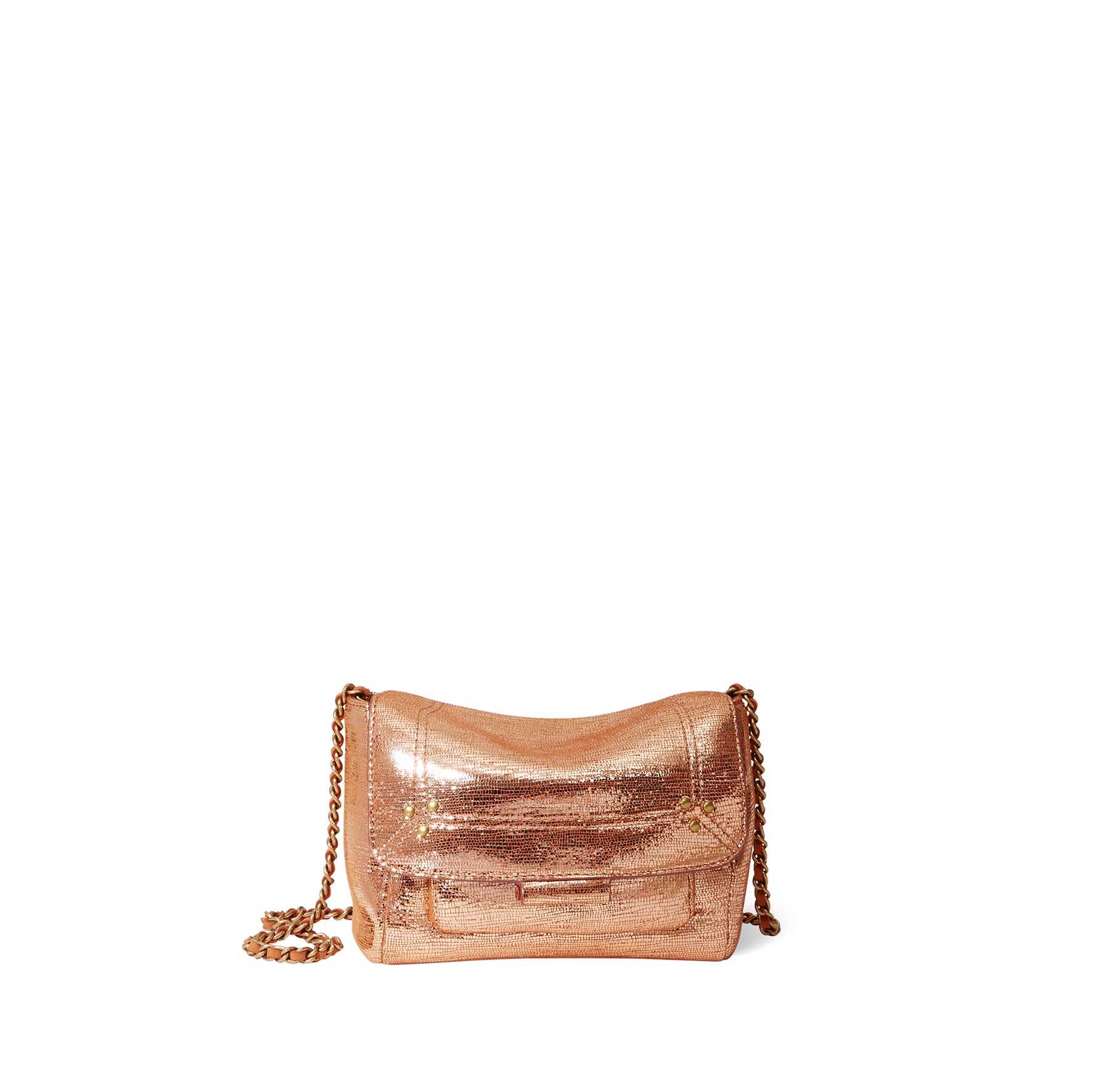 Sac Lulu S Chèvre Lamé Rose Gold