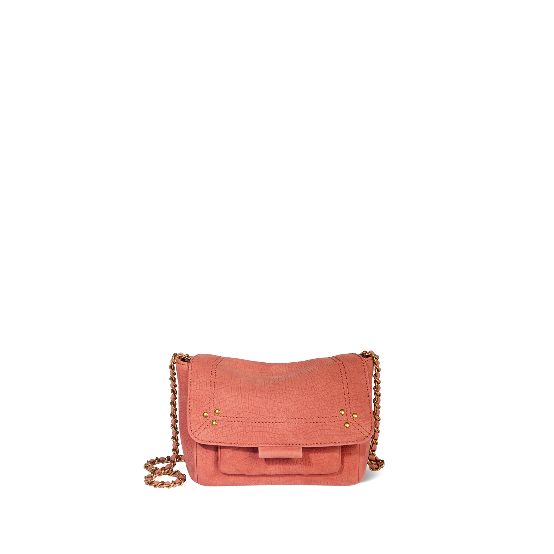 Sac Lulu S Taurillon Imprimé Croco Terracotta