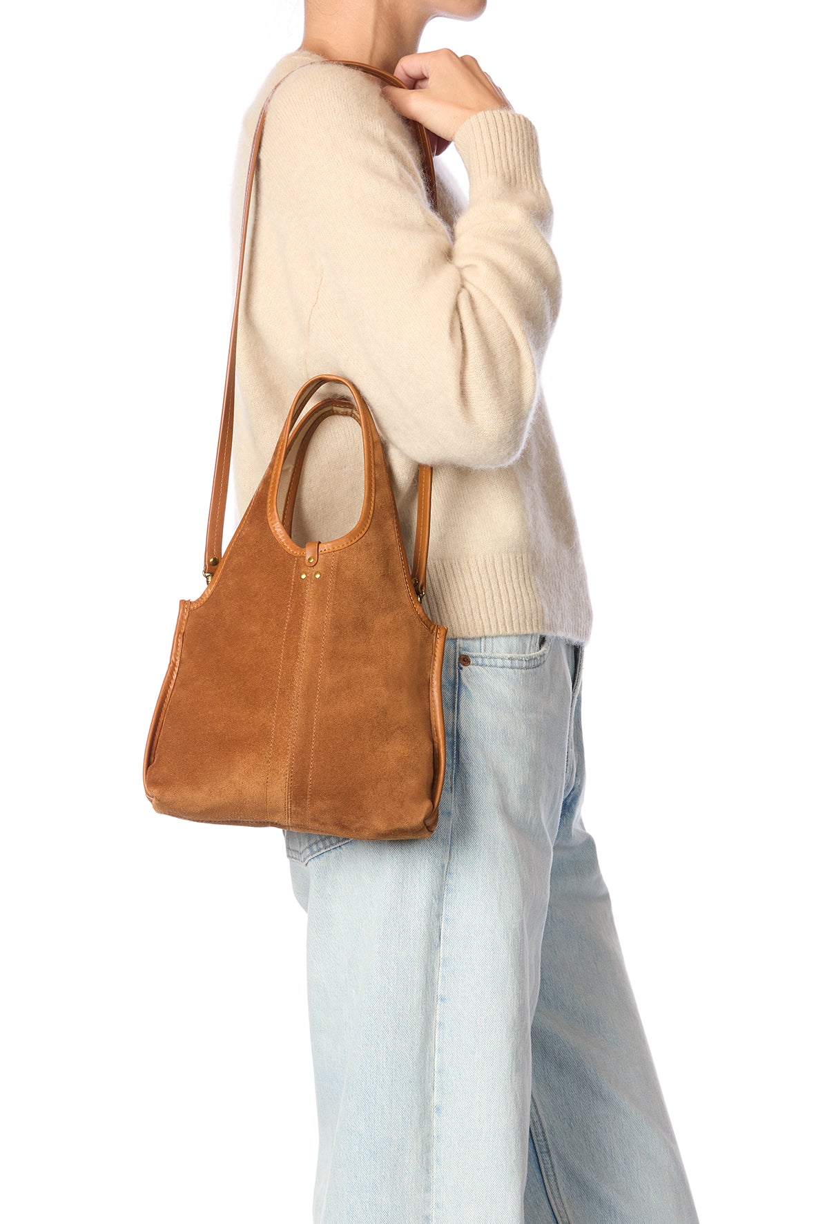 Paco S Bag Caramel Split Suede