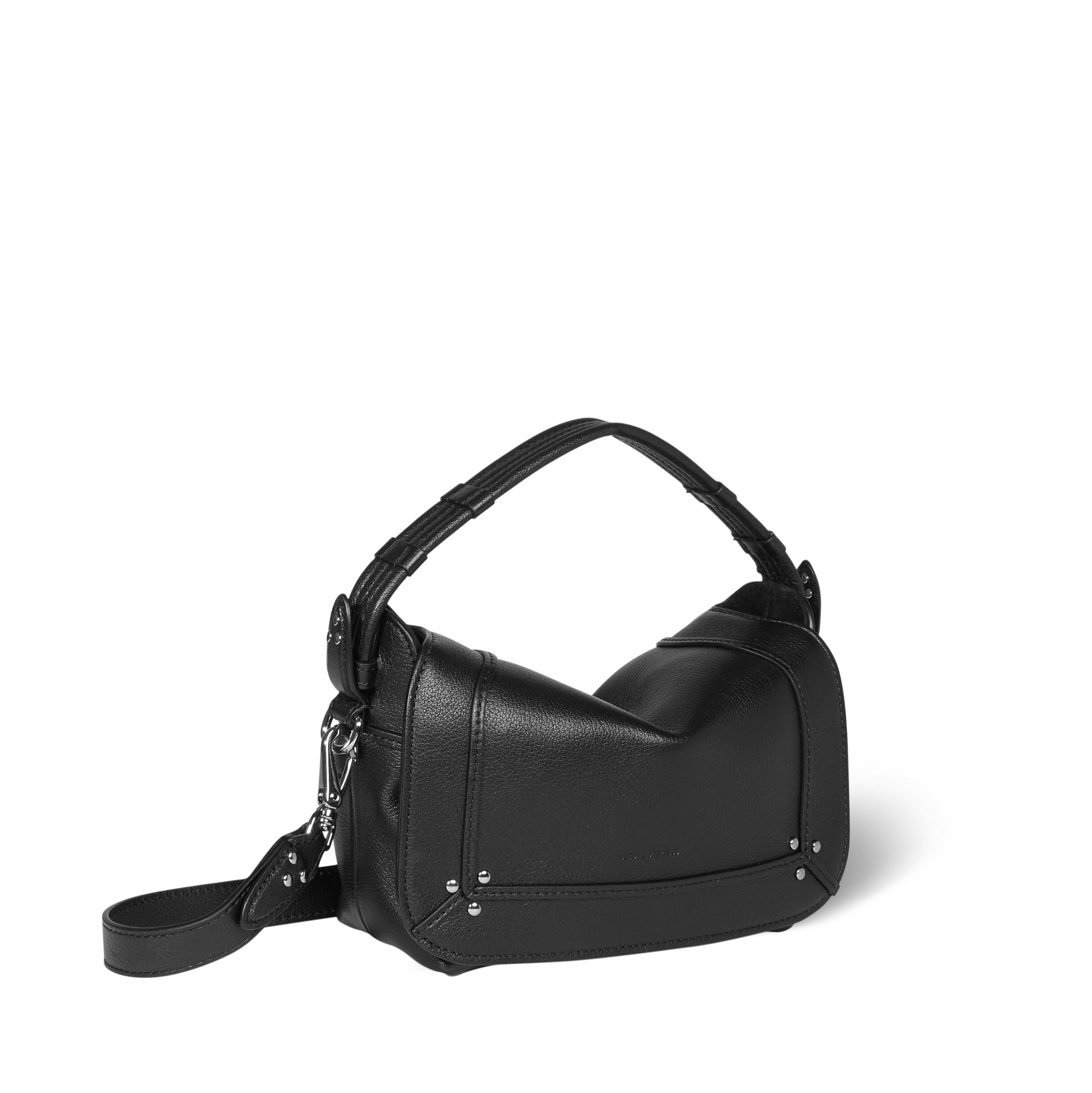 Pepito S Bag Noir Silver Buffaloskin