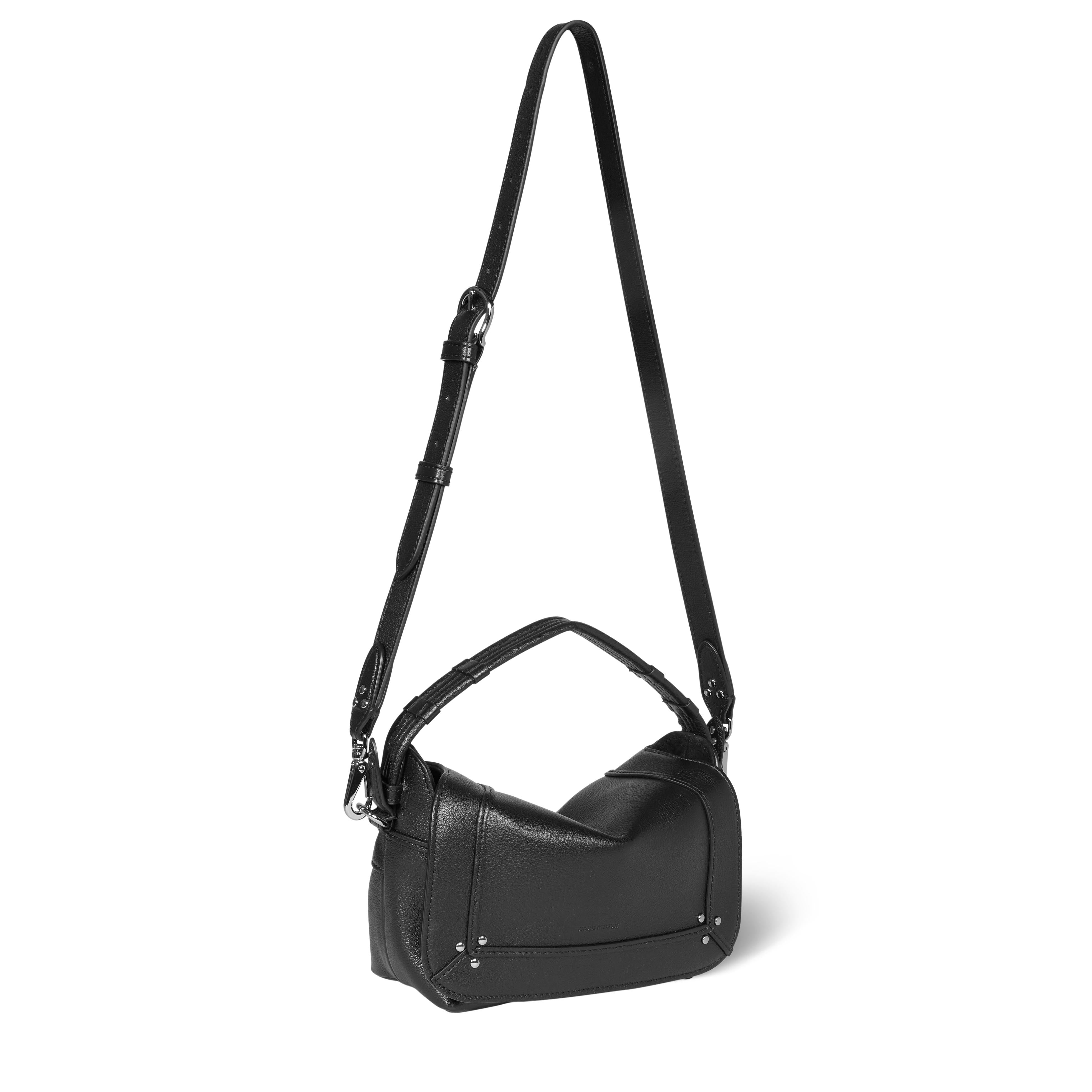 Pepito S Bag Noir Silver Buffaloskin