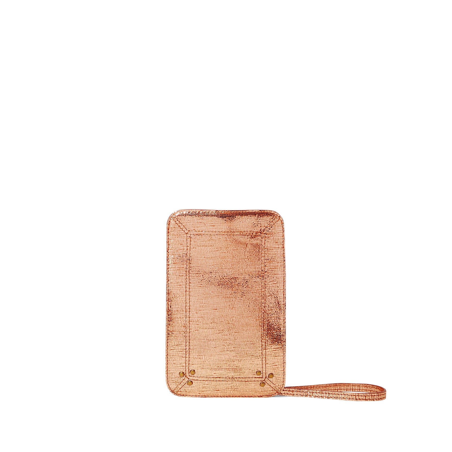 Porte Mobile Lamé Rose Gold Goatskin