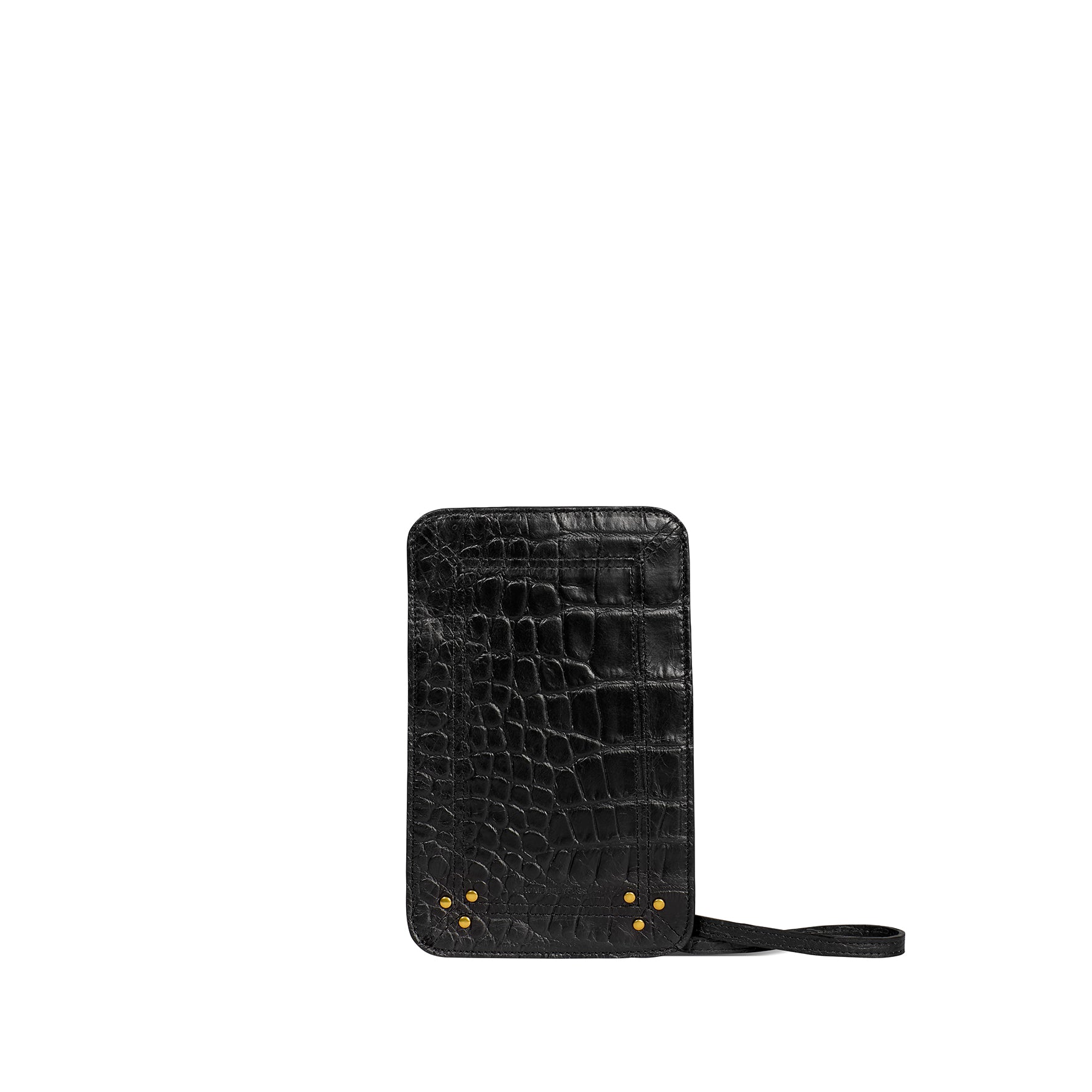 Porte Mobile Imprimé Croco noir Cowskin