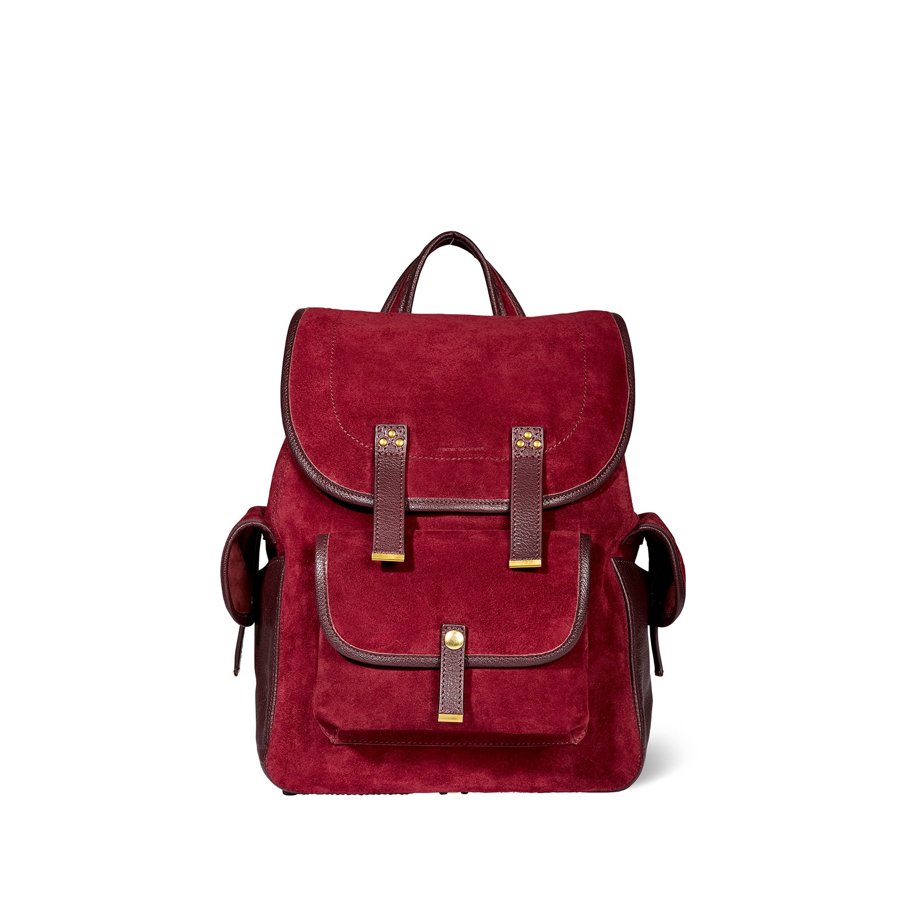 Stan Backpack Bag Burgundy Split Suede