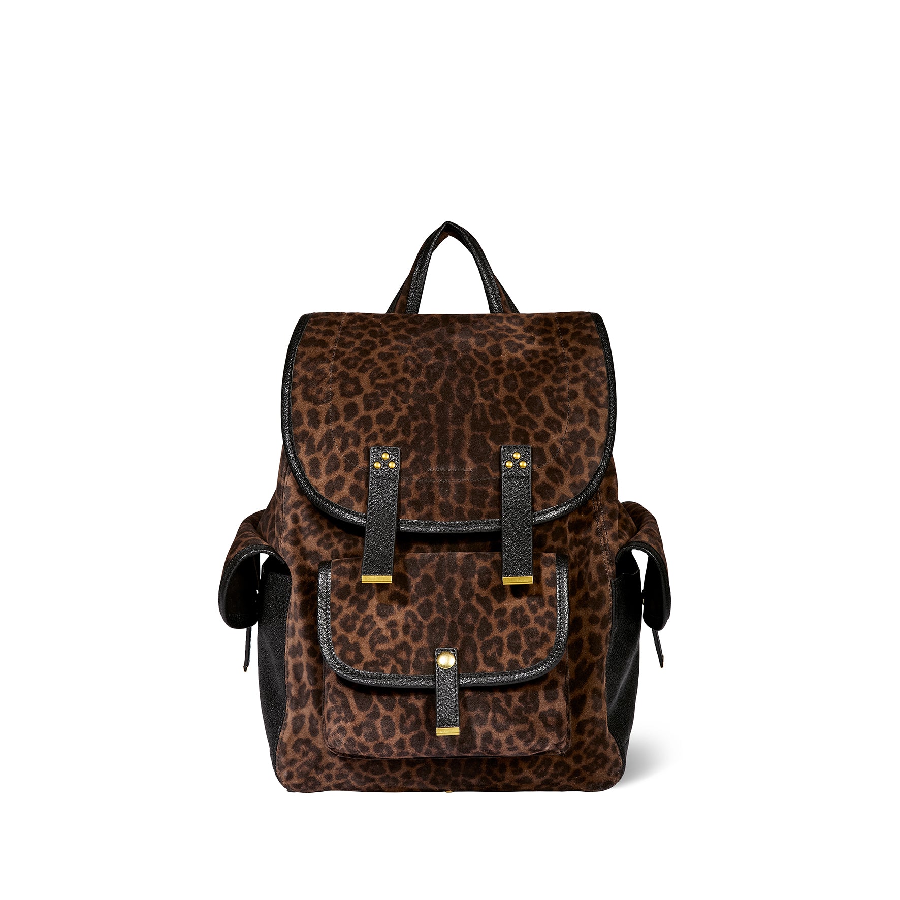 Stan Backpack Bag Imprimé Léopard Naturel Split Suede