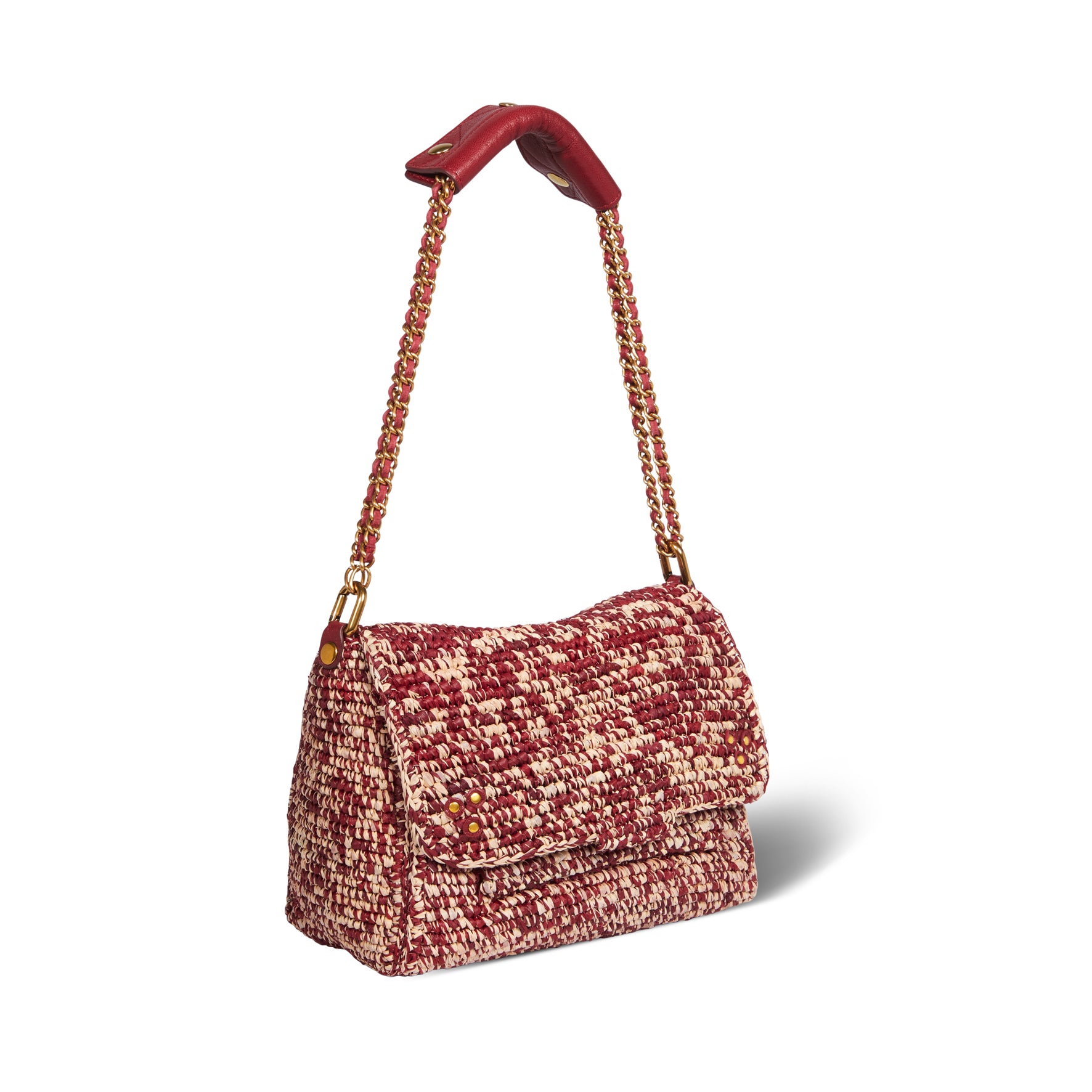 Sac Lulu M Raphia Ruby