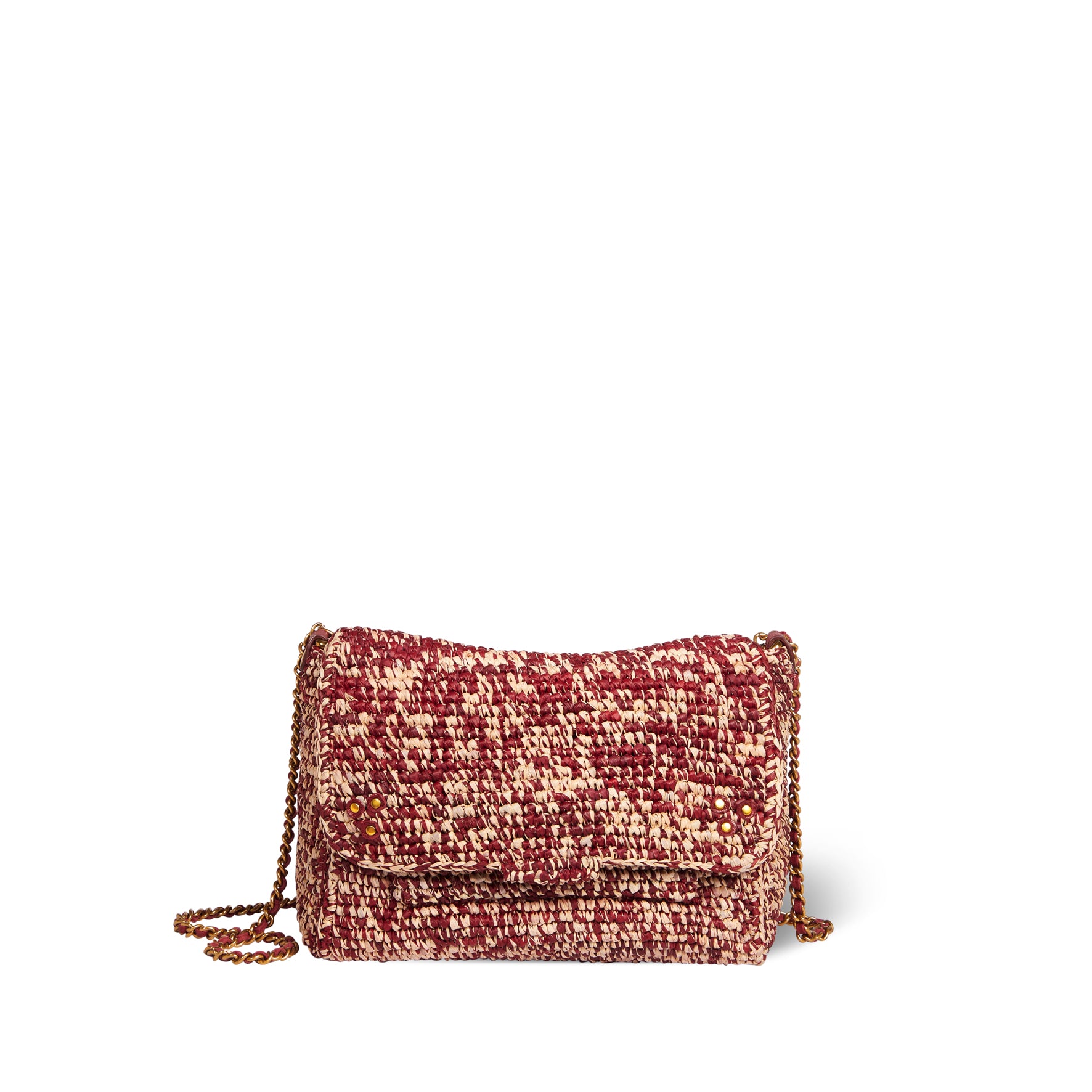 Sac Lulu M Raphia Ruby