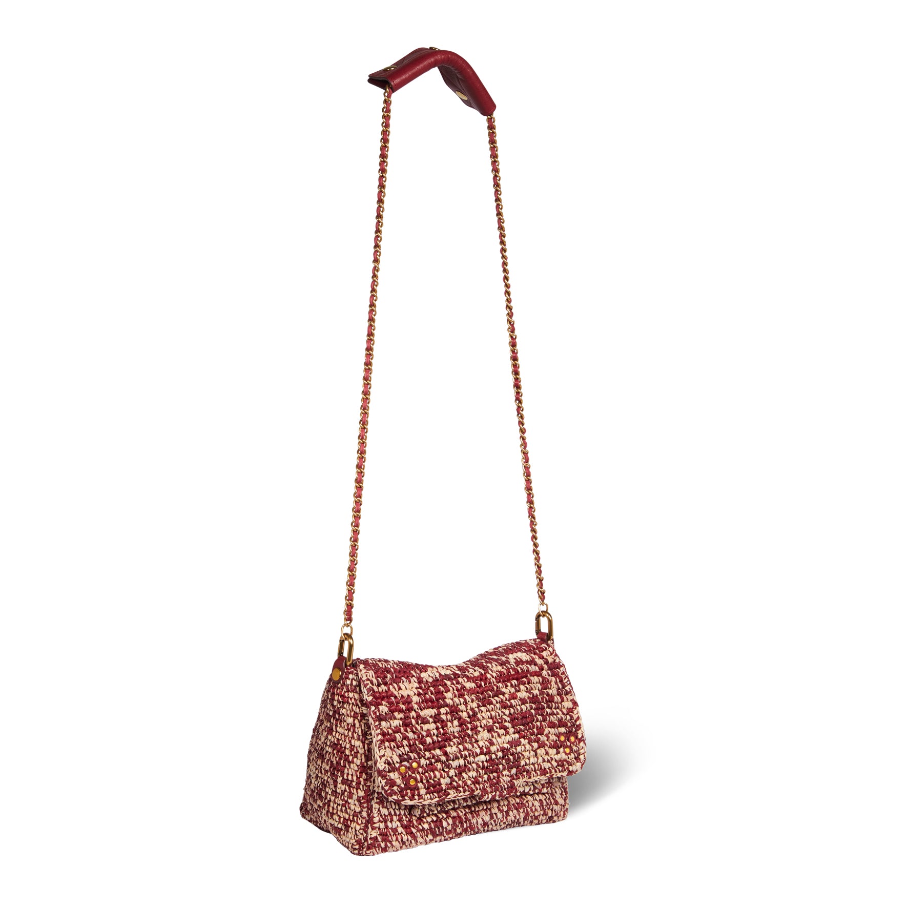 Sac Lulu M Raphia Ruby