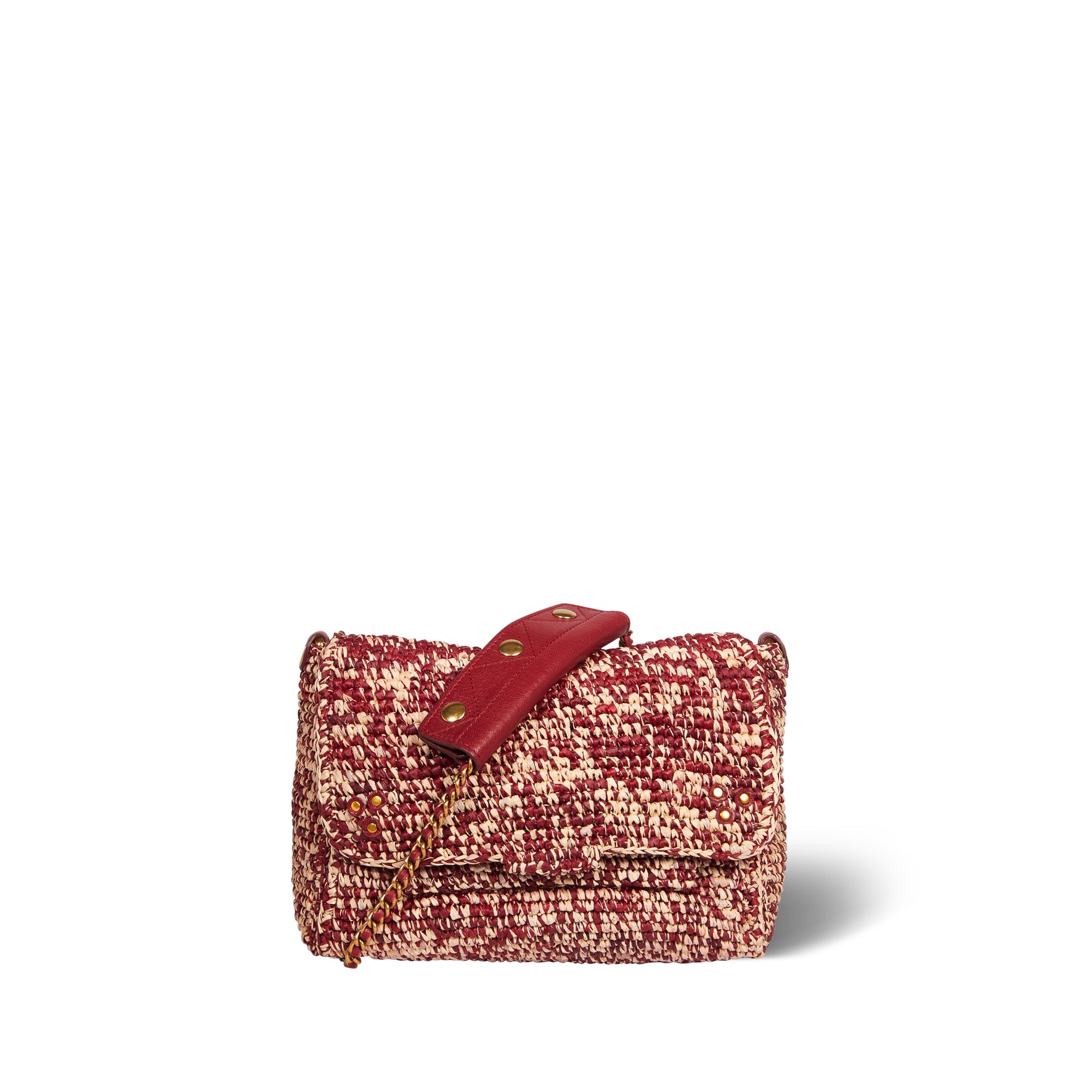 Sac Lulu M Raphia Ruby