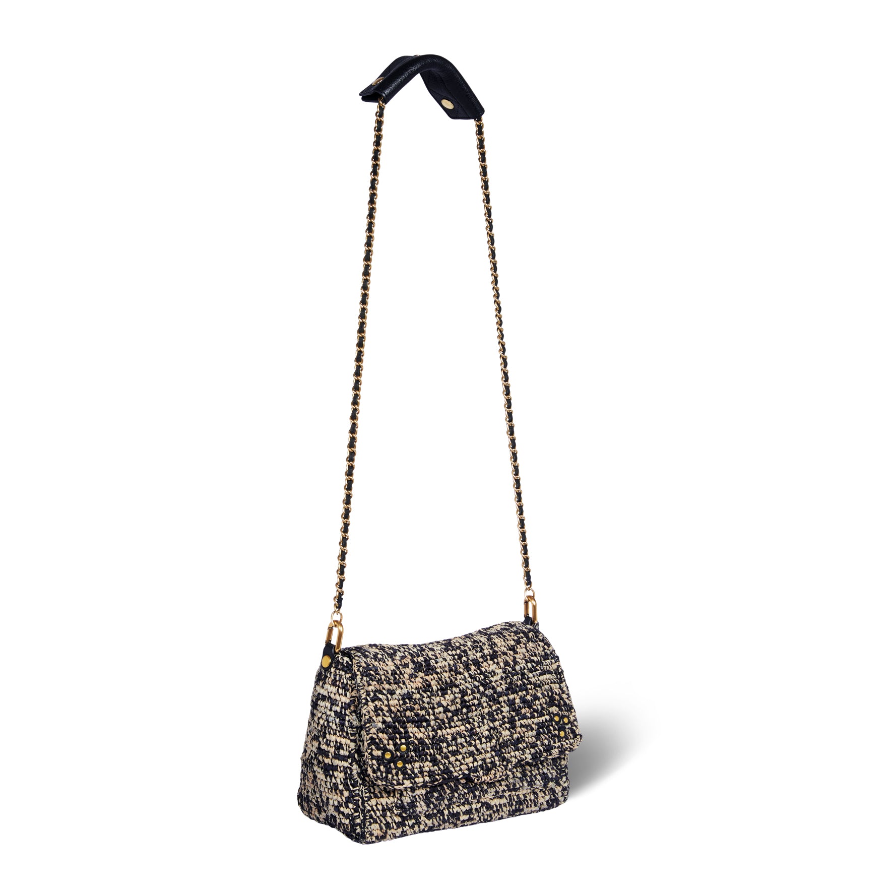 Sac Lulu M Raphia Noir