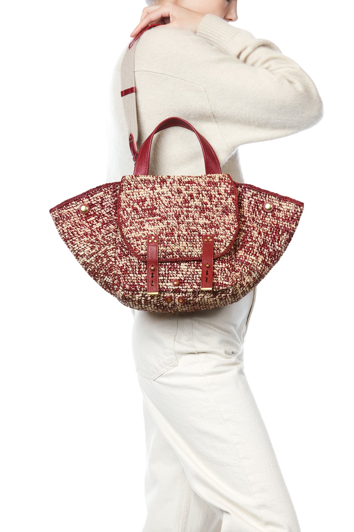 Sac Stan Panier M Raphia Ruby