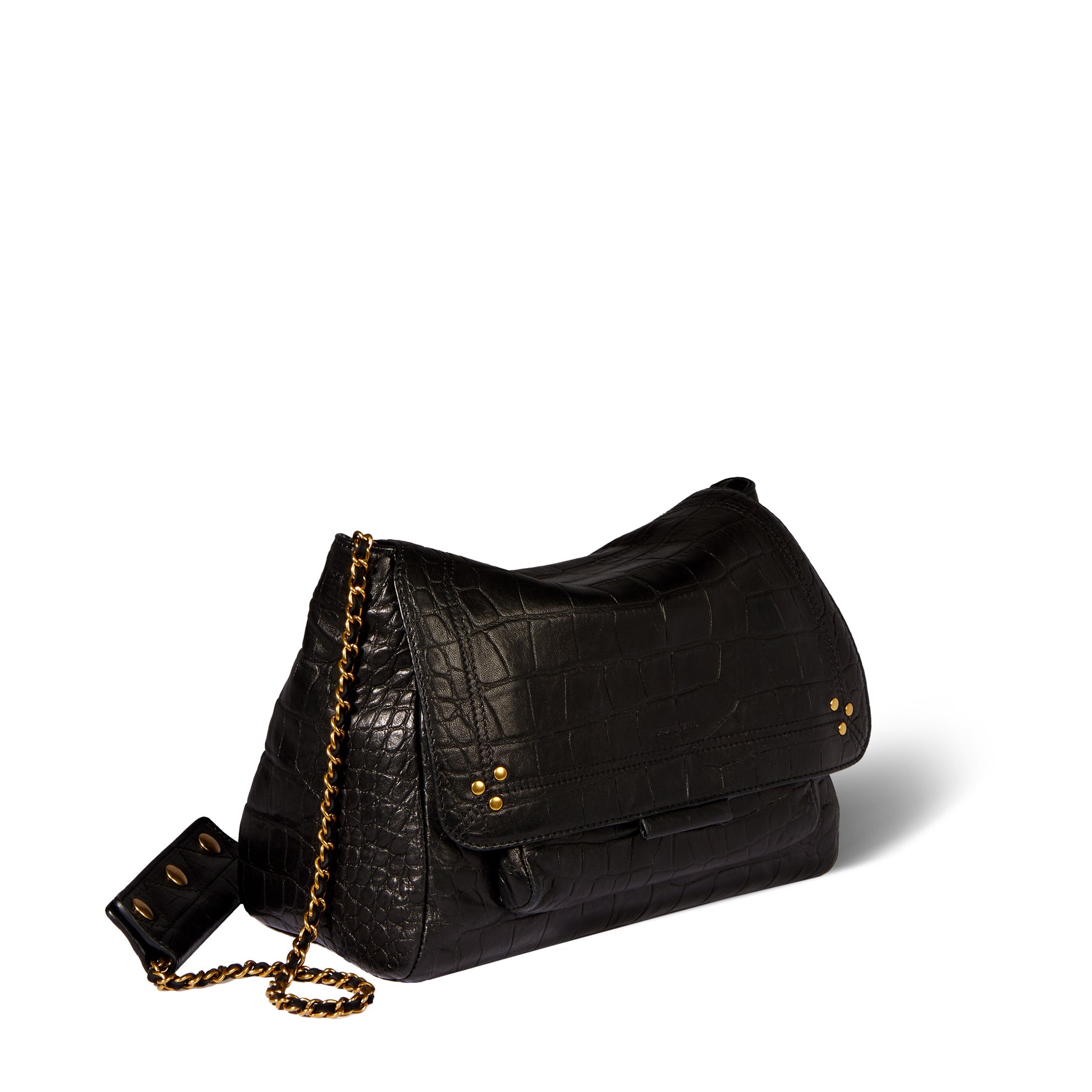 Lulu L Vachette Croco Noir