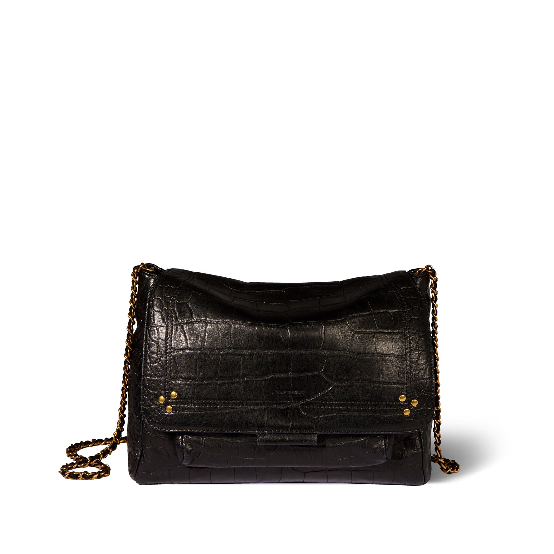 Lulu L Vachette Croco Noir