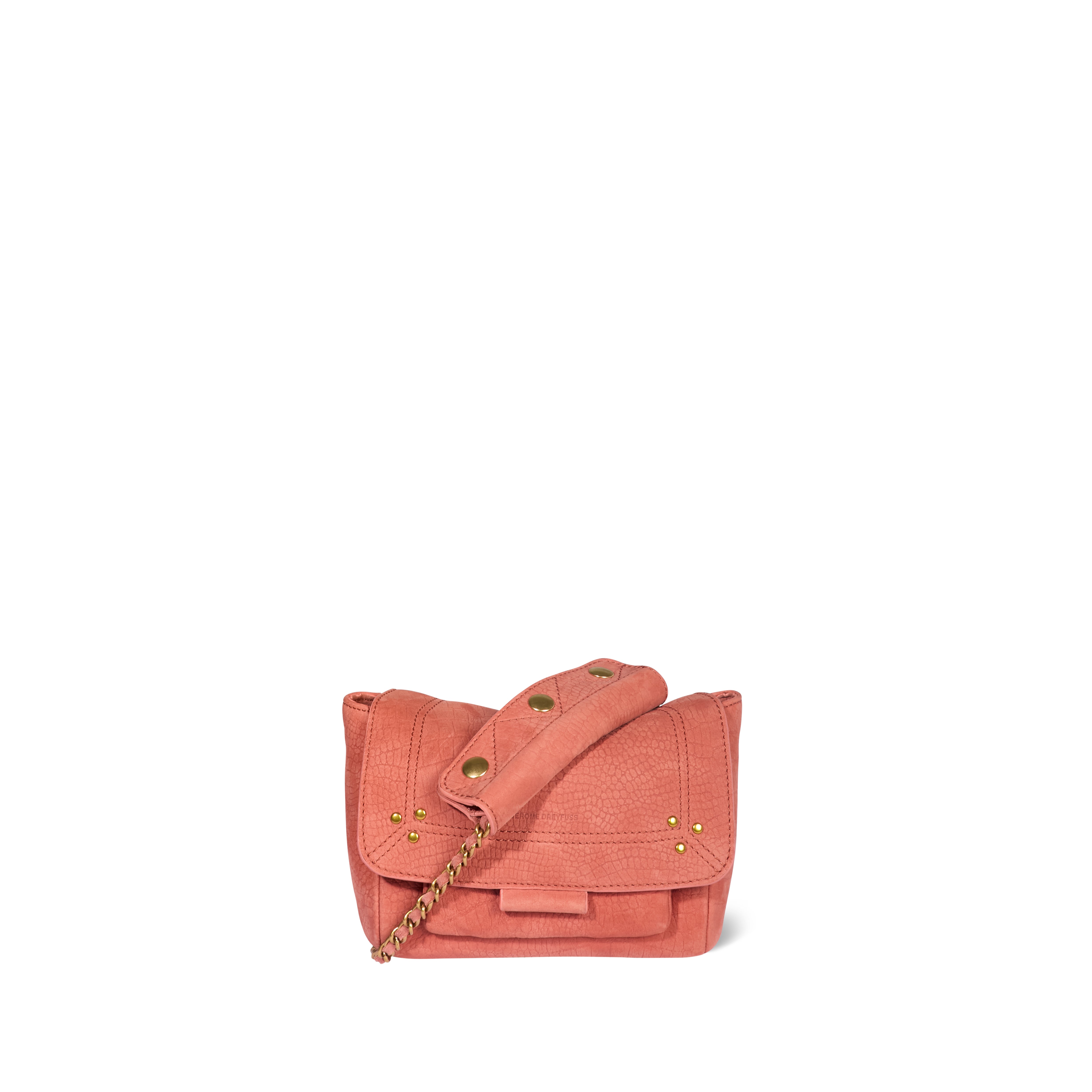 Sac Lulu S Taurillon Imprimé Croco Terracotta