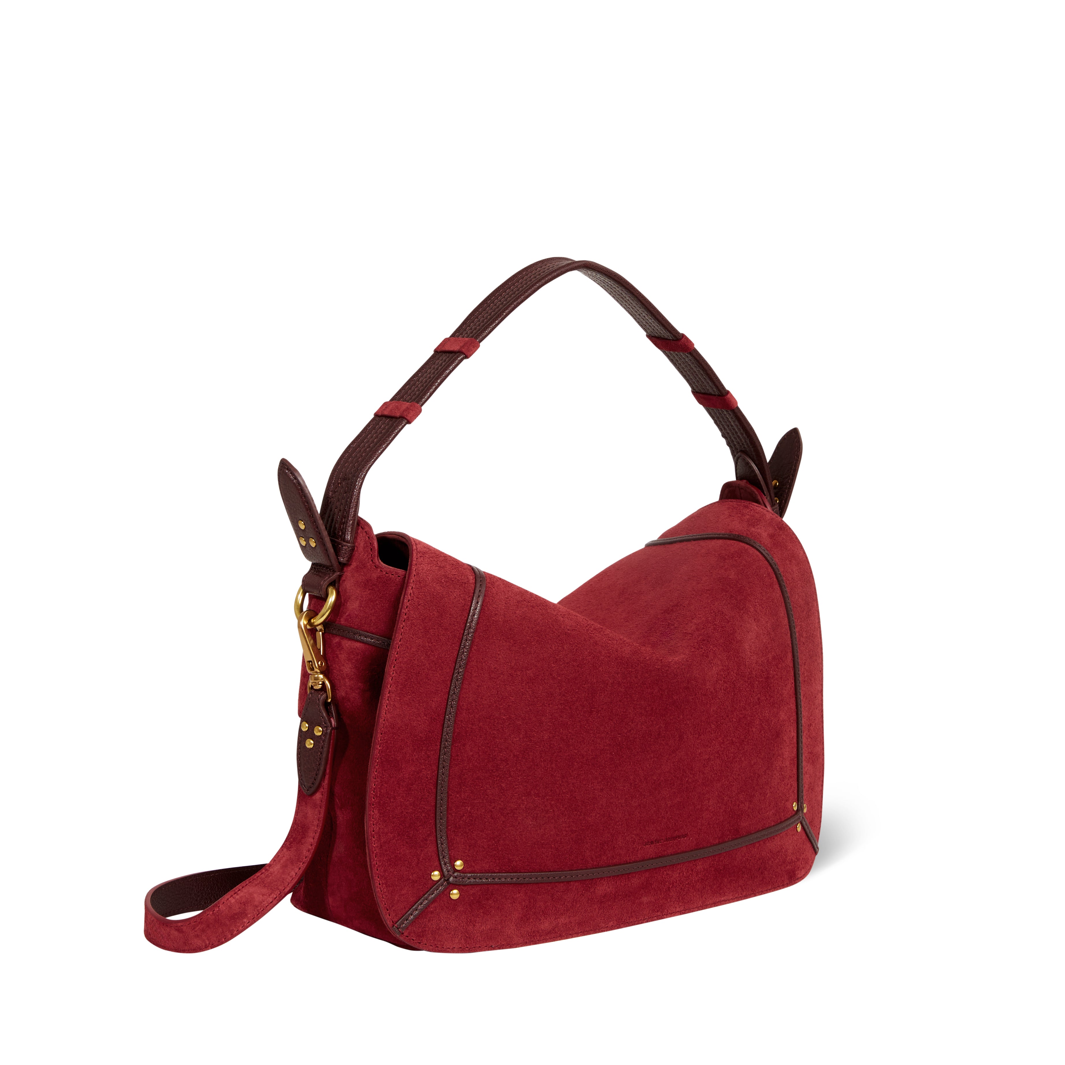 Sac Pepito L Croûte Velours Burgundy