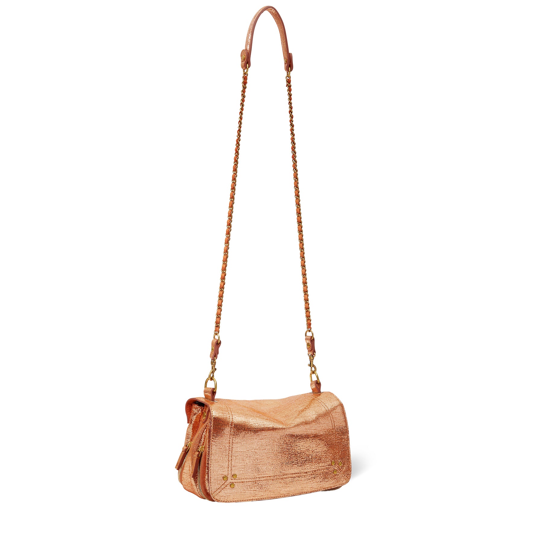 Sac Bobi Chèvre Lamé Rose Gold