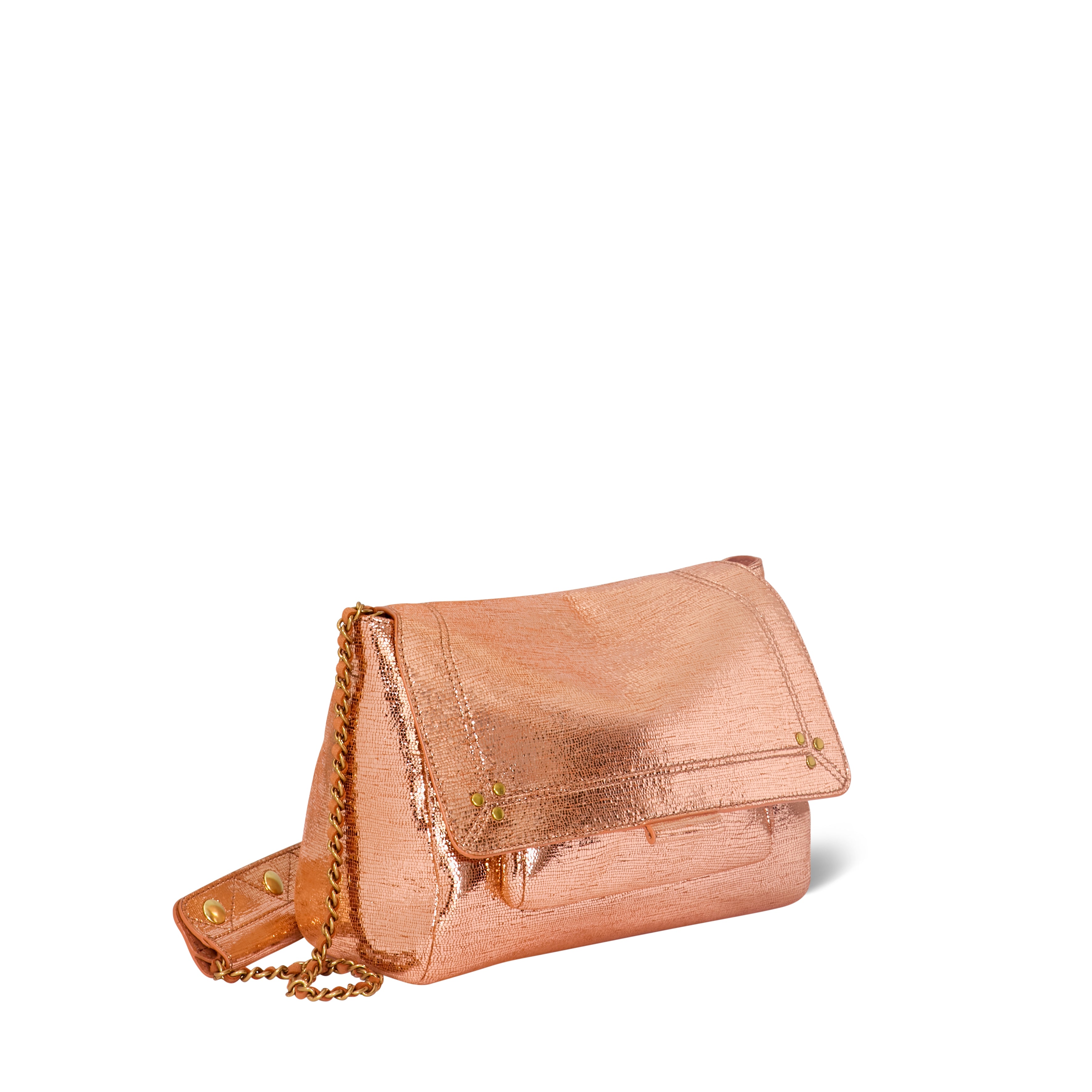 Sac Lulu M Chèvre Lamé Rose Gold