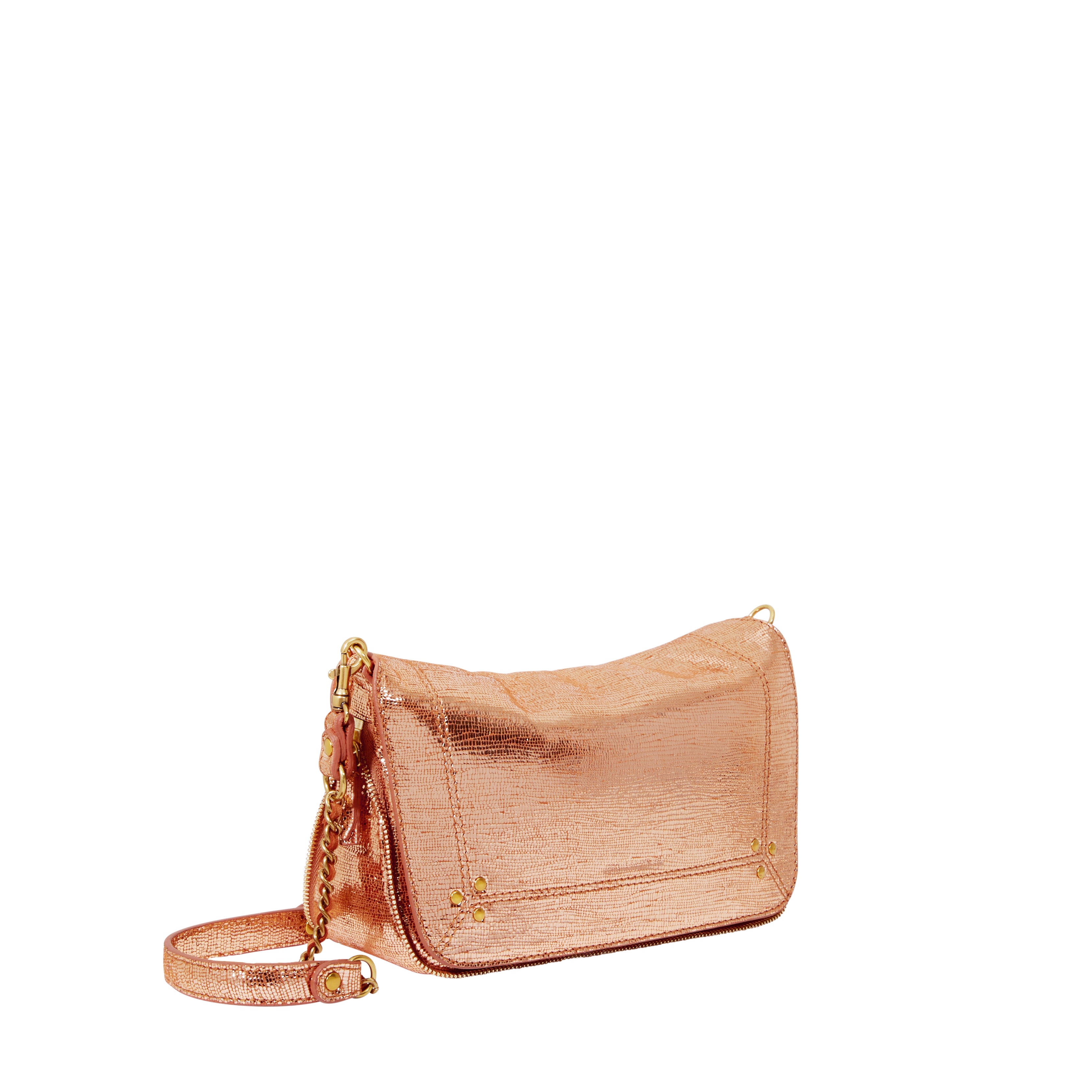 Sac Bobi S Chèvre Lamé Rose Gold