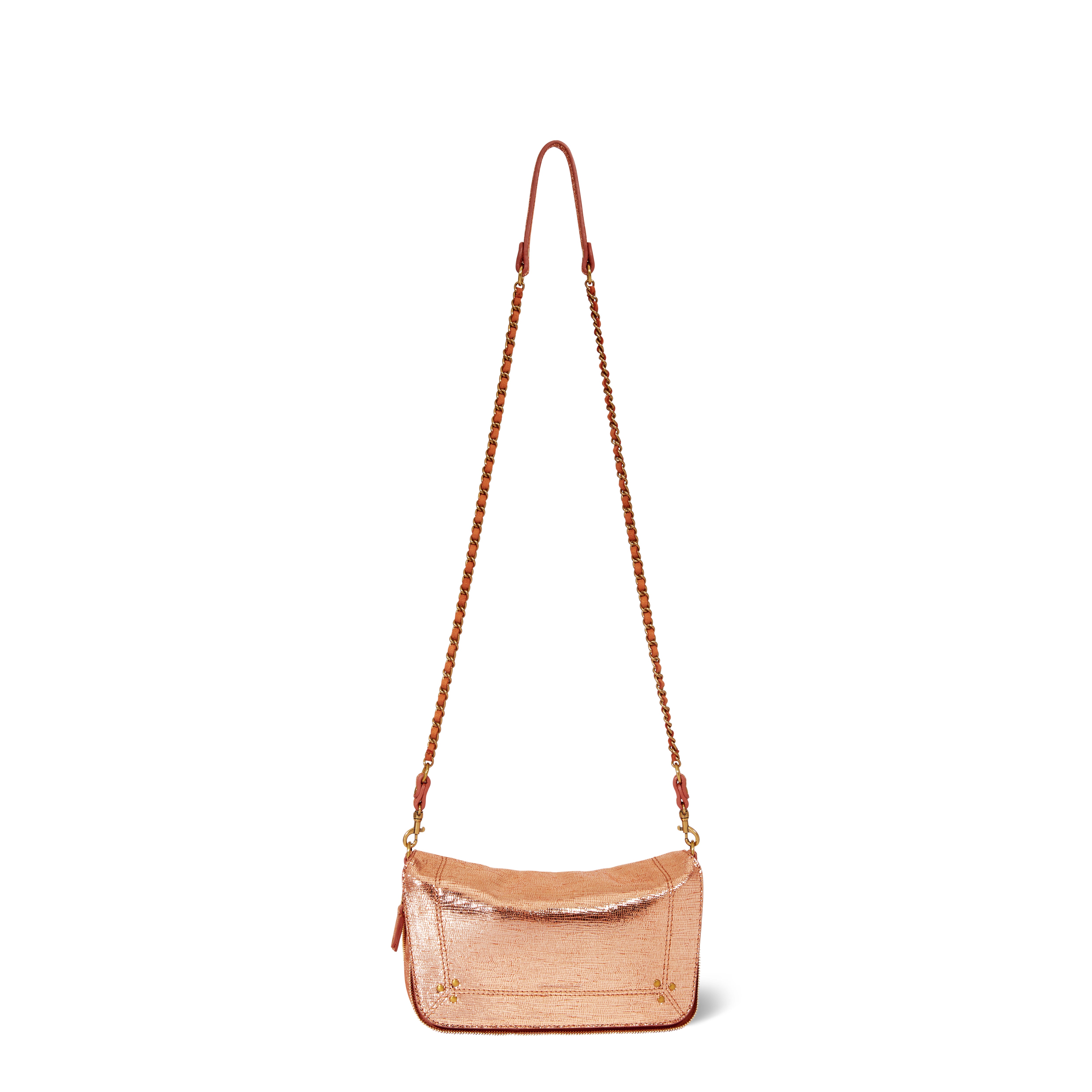 Sac Bobi S Chèvre Lamé Rose Gold