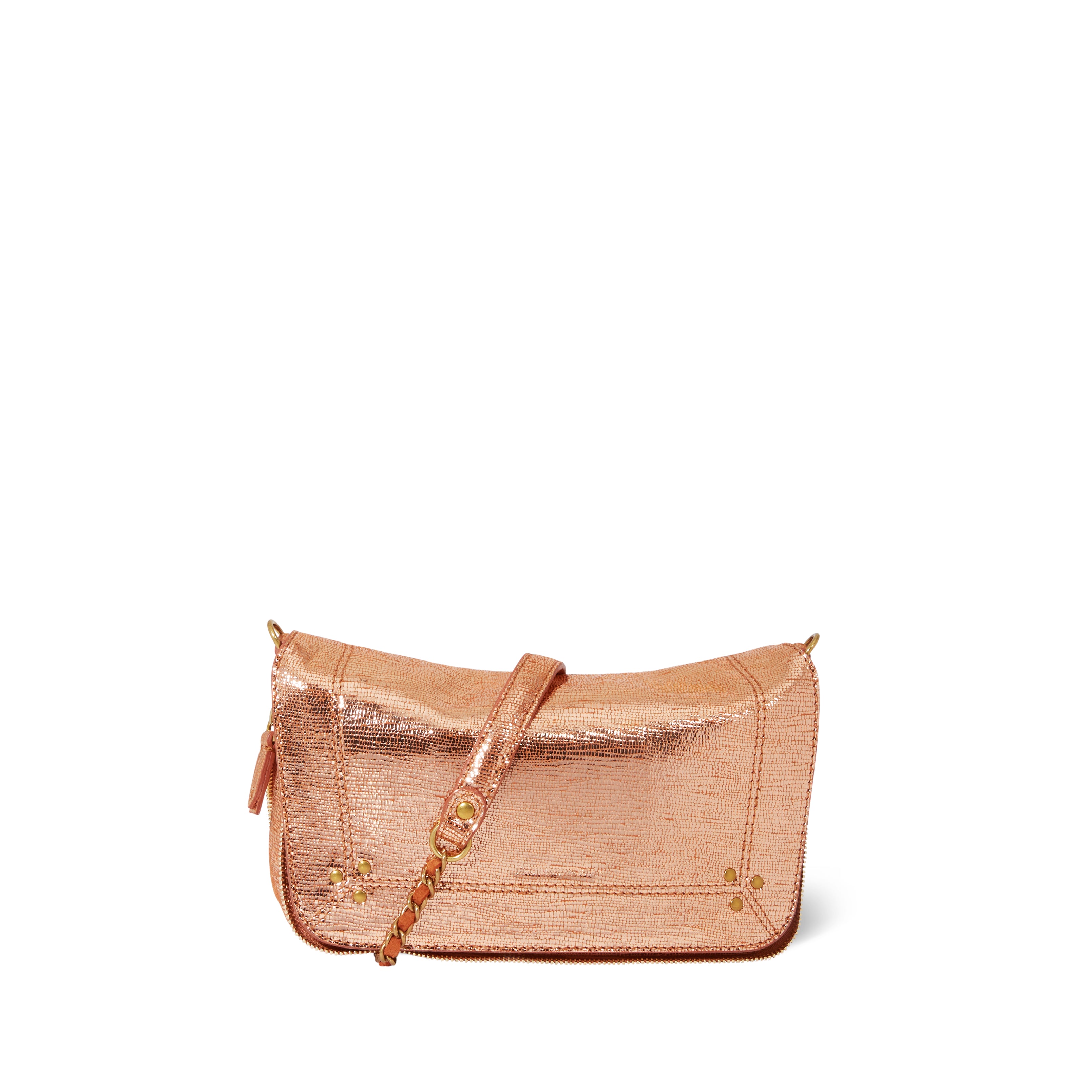 Sac Bobi S Chèvre Lamé Rose Gold