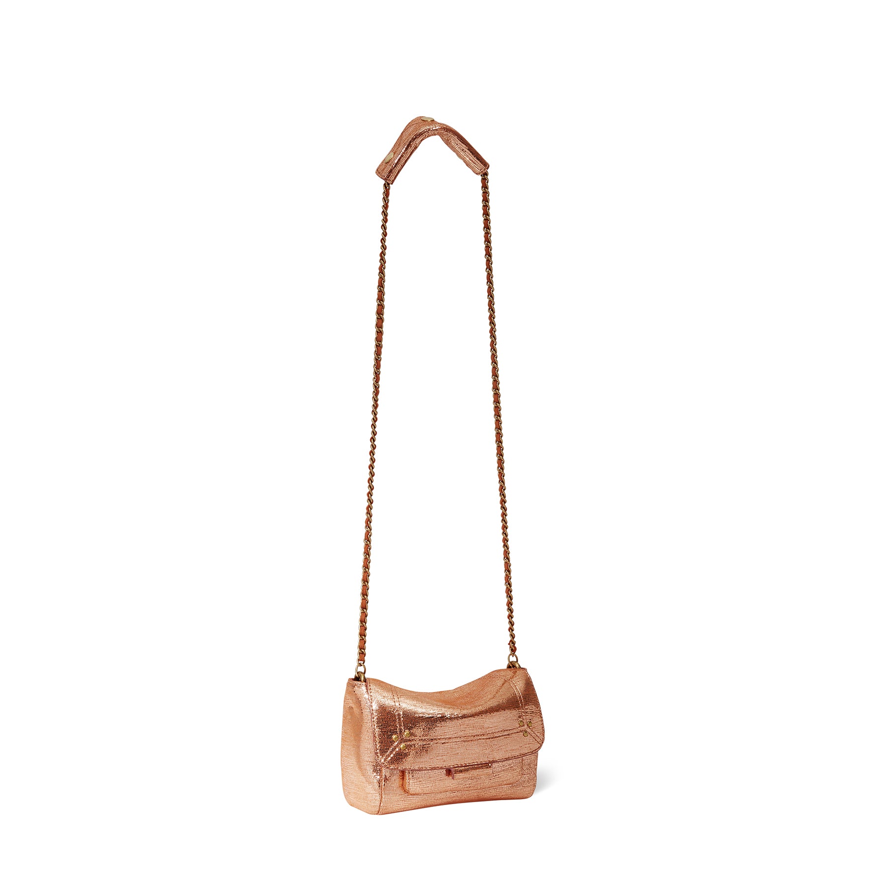 Sac Lulu S Chèvre Lamé Rose Gold