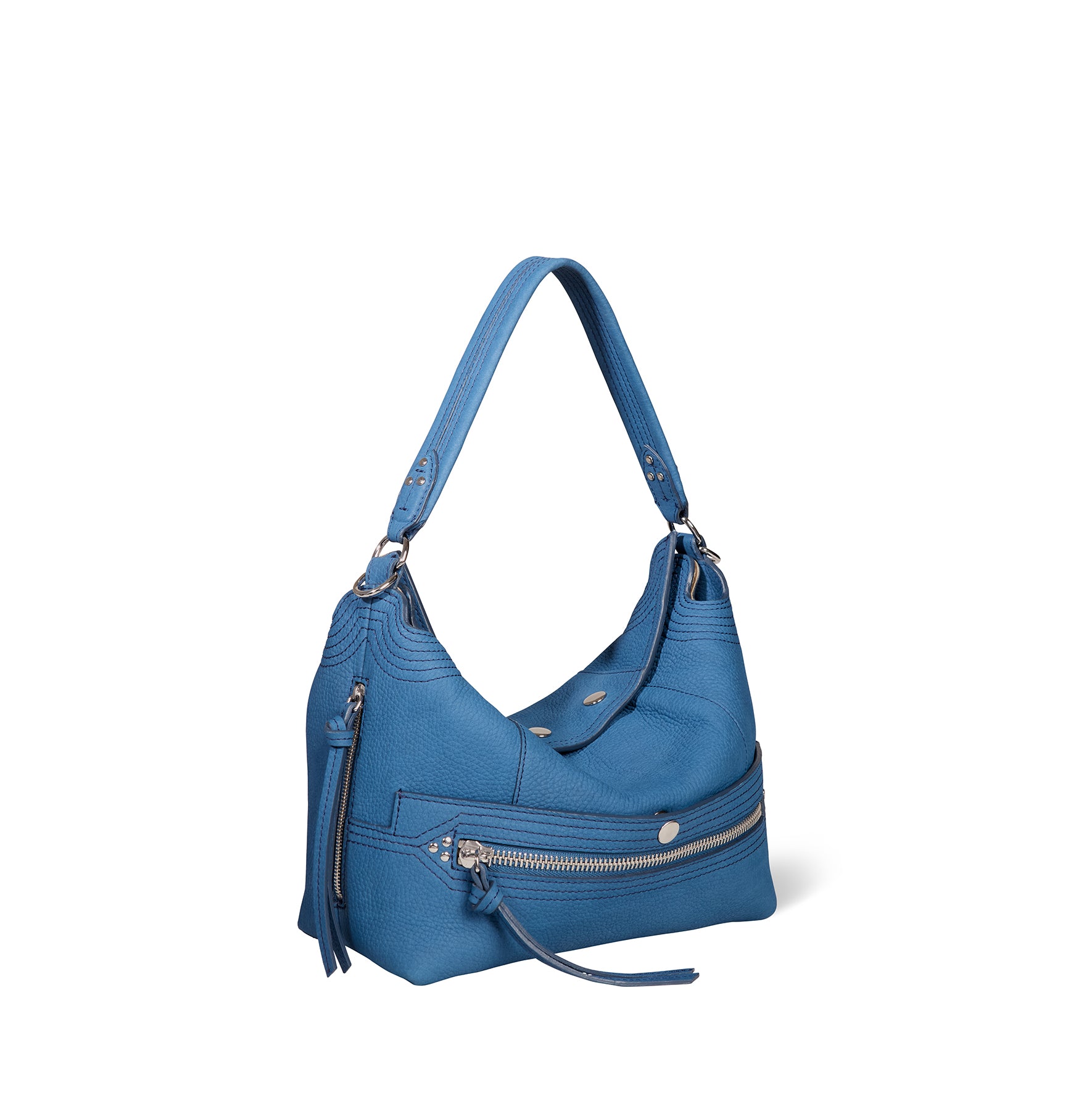 Sac Lucky Hobo Vachette Nubuck indigo