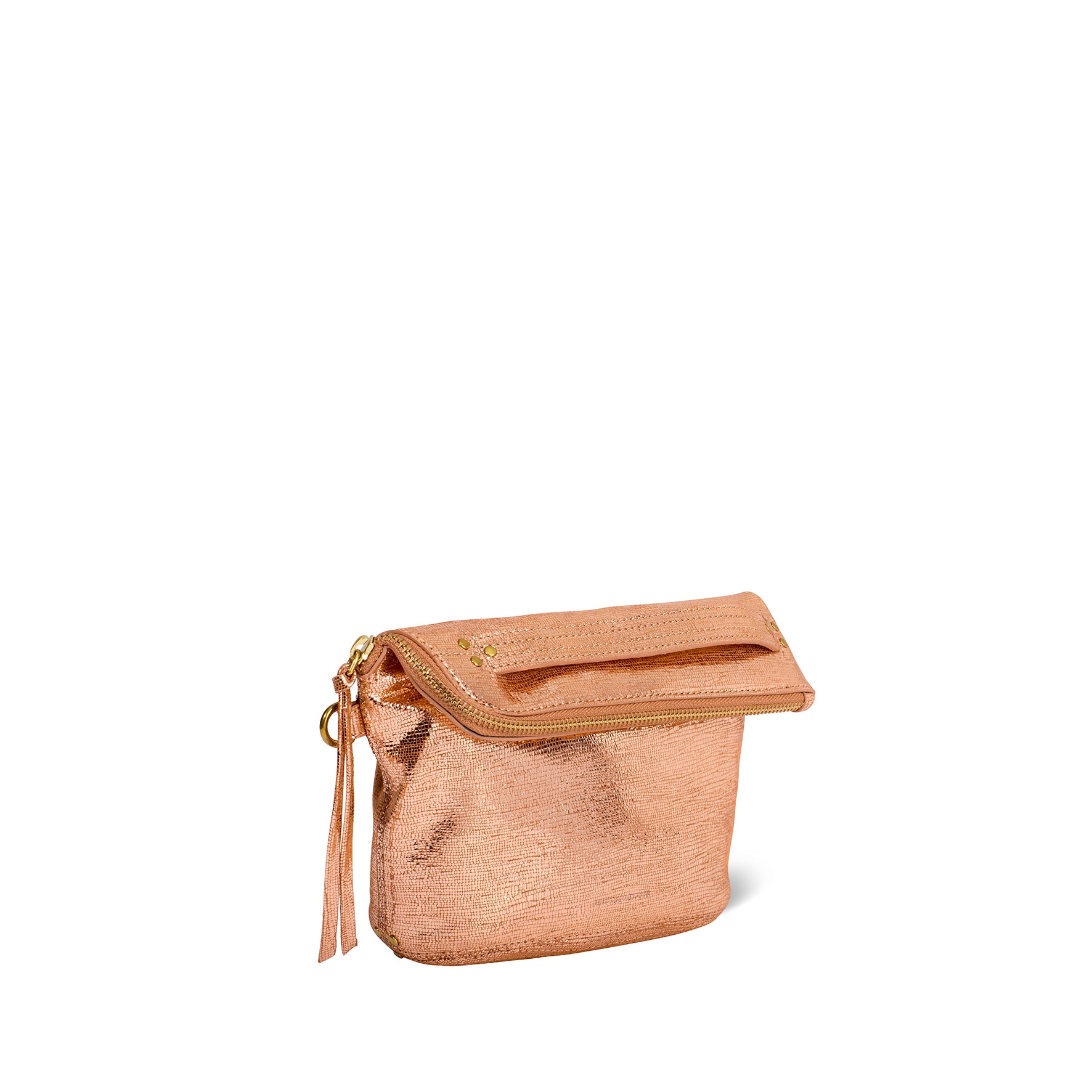 Lucky pochette Chèvre Lamé Rose Gold