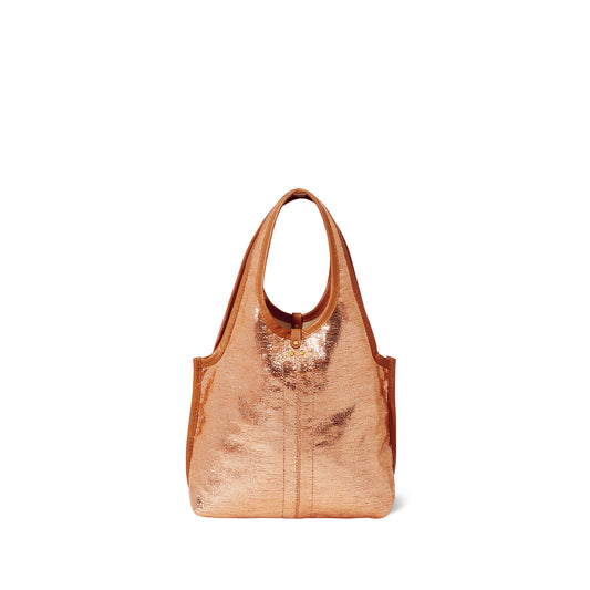 Sac Paco S Chèvre Lamé Rose Gold