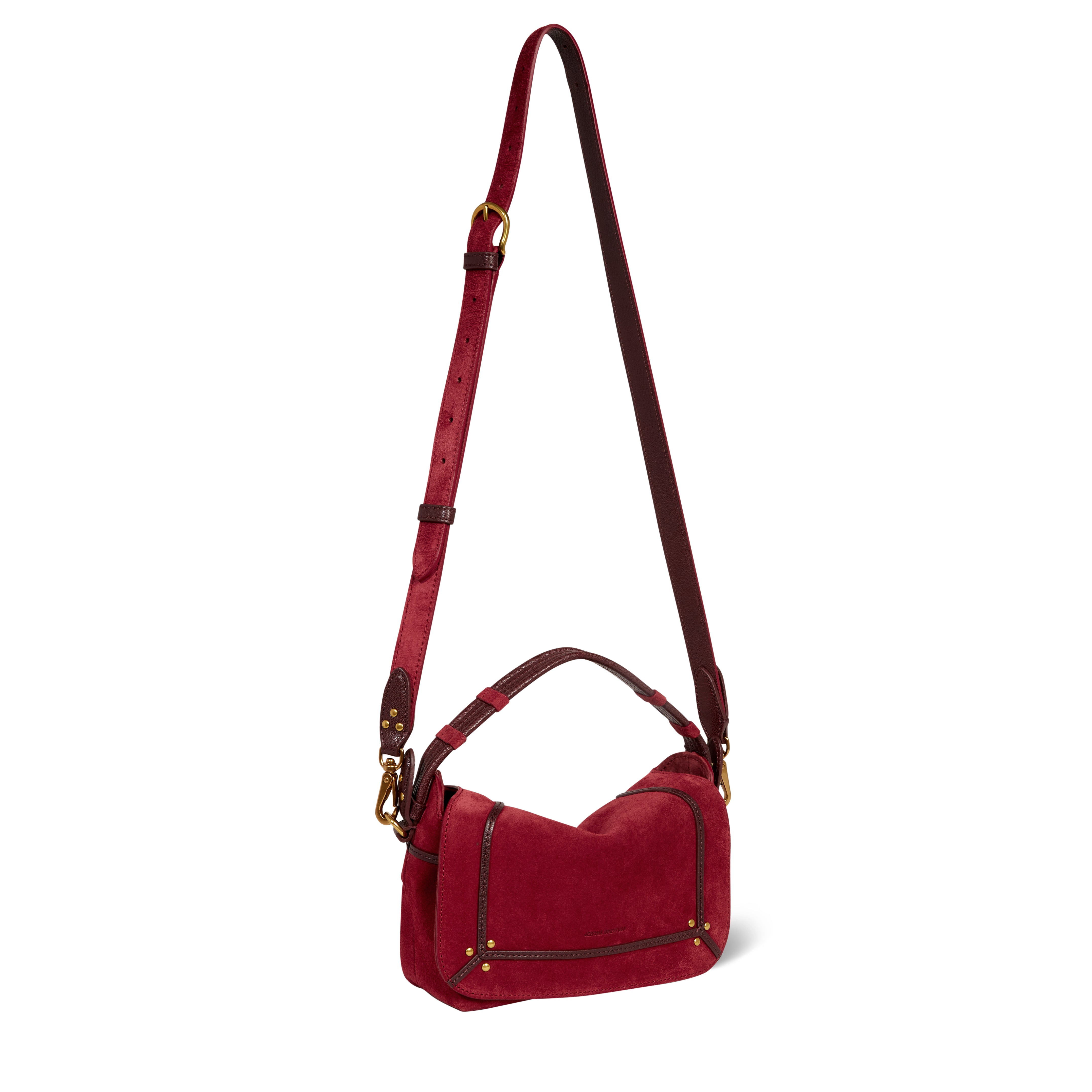 Sac Pepito S Croûte Velours Burgundy