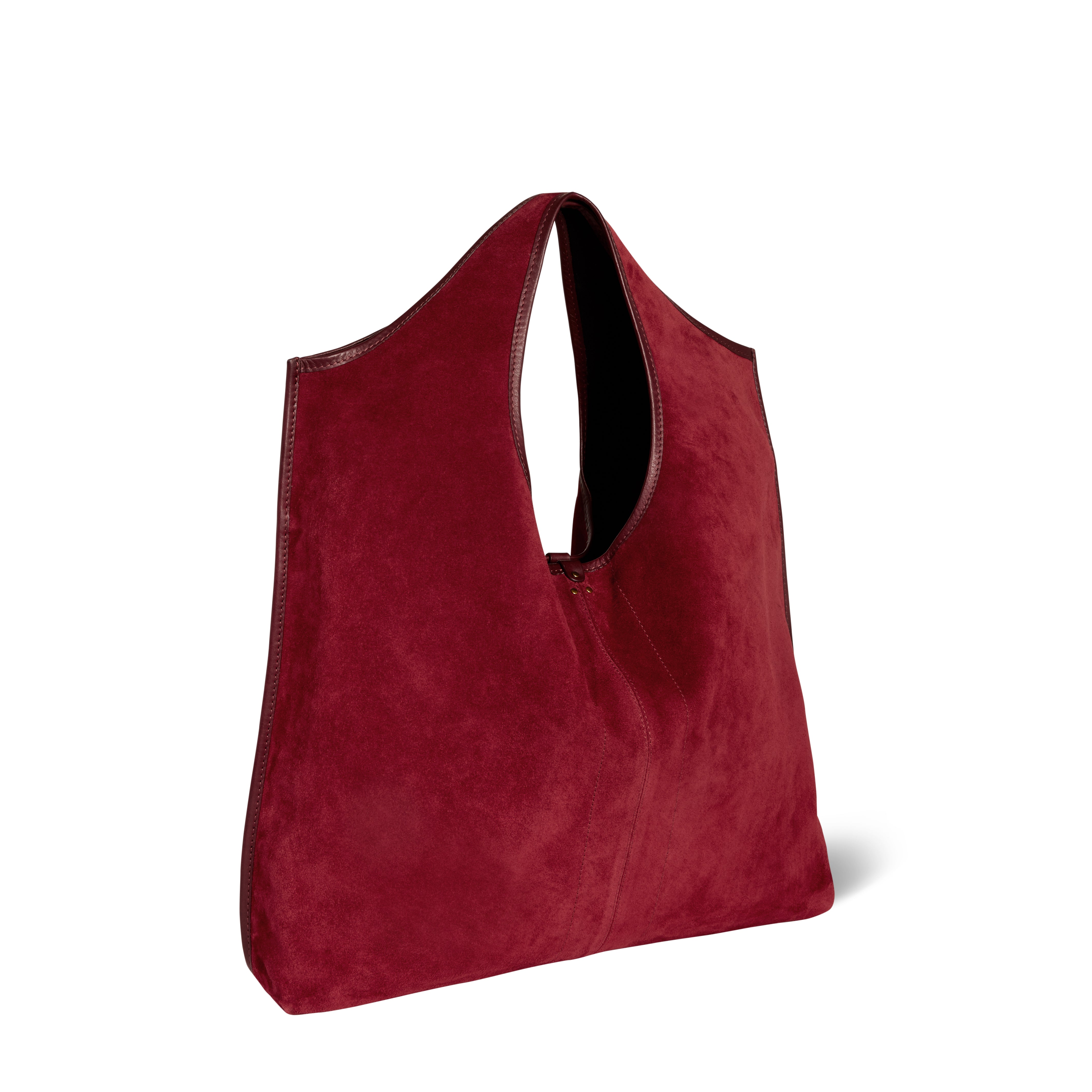 Sac Paco Croûte Velours Burgundy